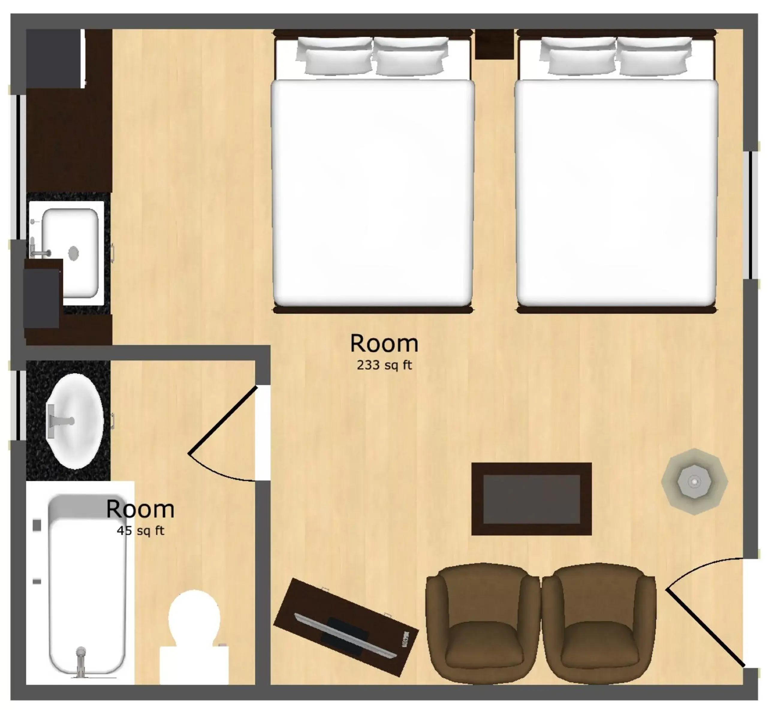 Floor Plan in Wheel Inn Motel