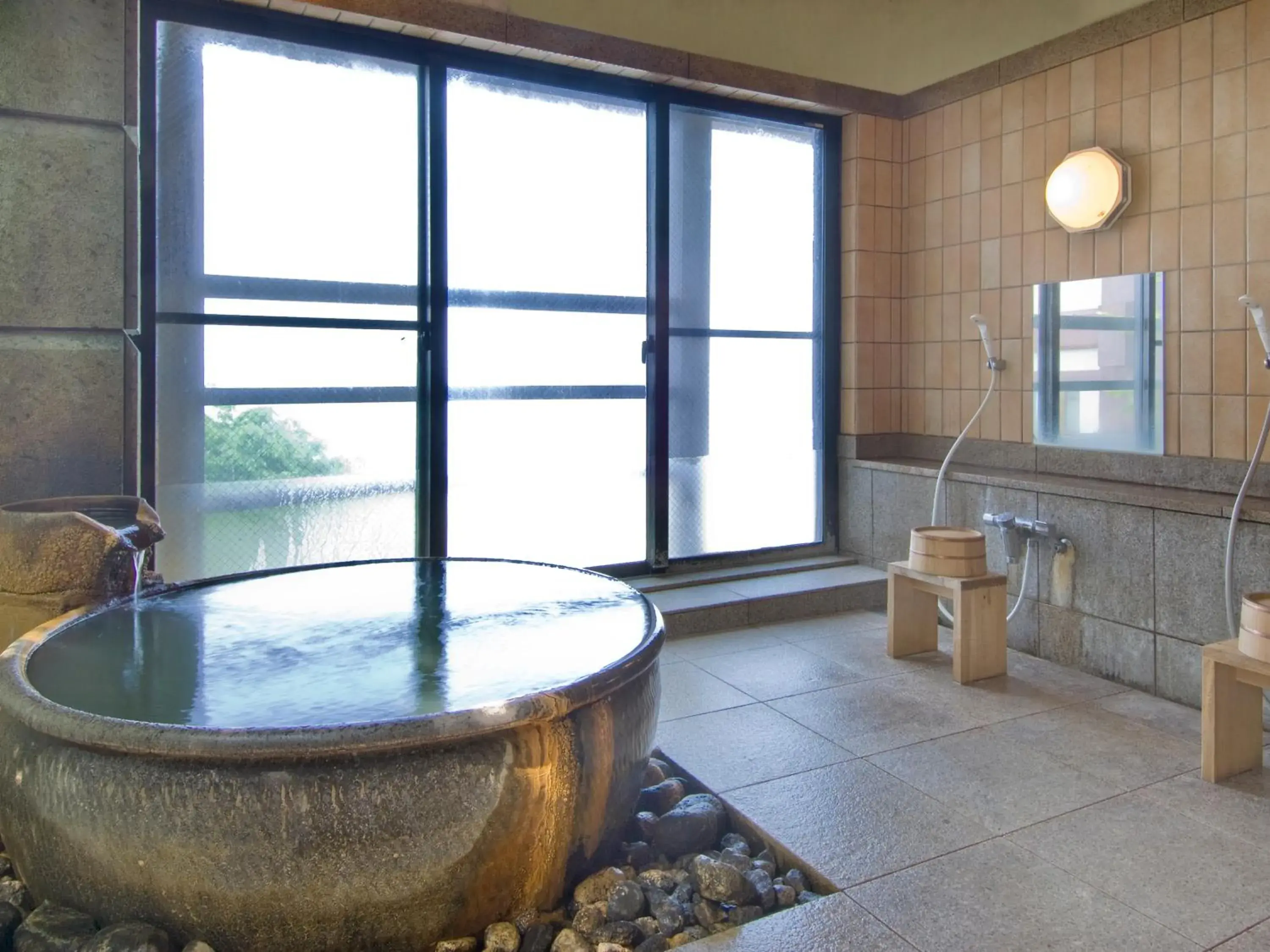 Hot Spring Bath, Bathroom in Kishigon Ryokan