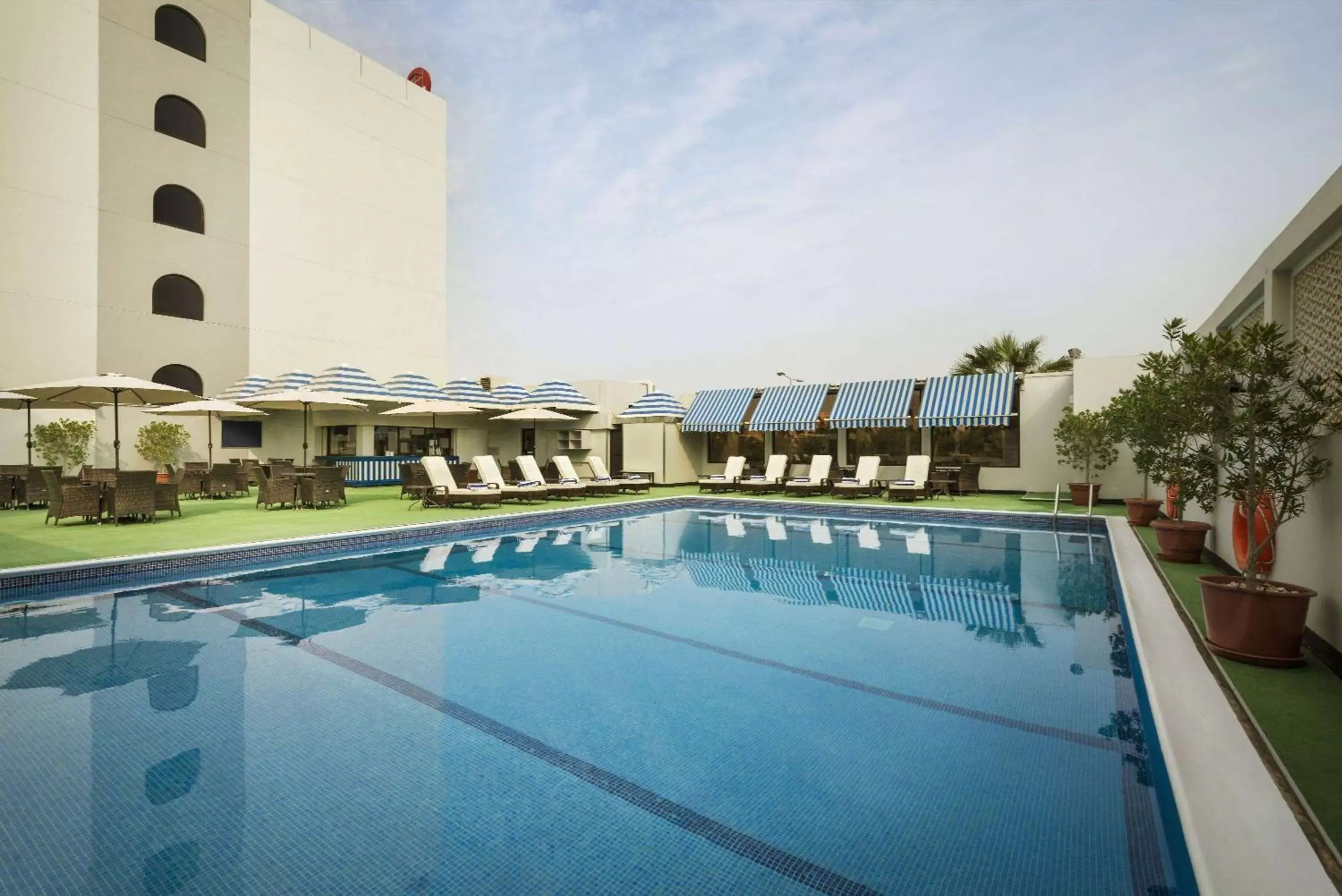 Pool view in Ramada by Wyndham Bahrain Pool view in Ramada by Wyndham Bahrain
