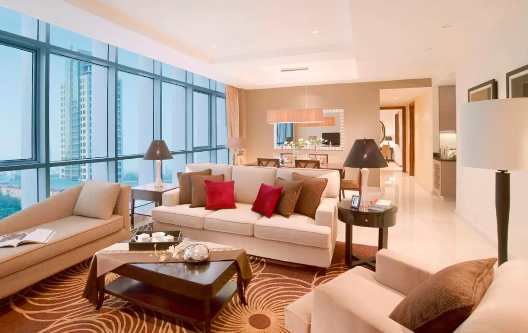 Living room, Seating Area in Oakwood Premier Cozmo Jakarta