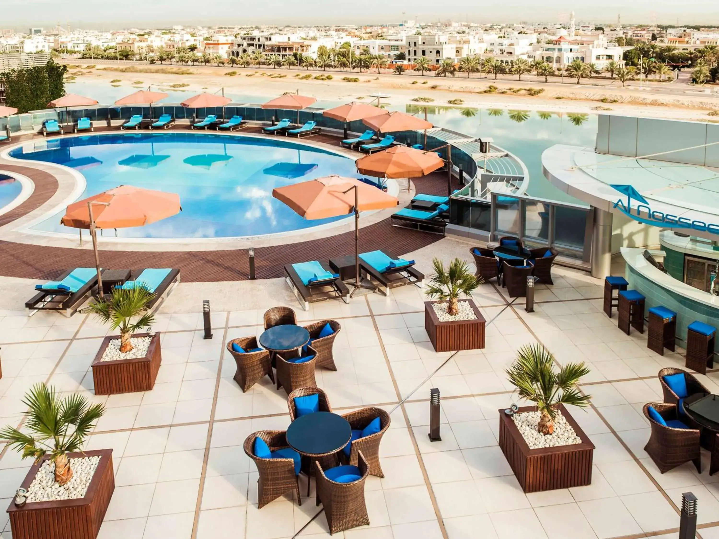 Restaurant/places to eat, Pool View in Ibis Abu Dhabi Gate Hotel