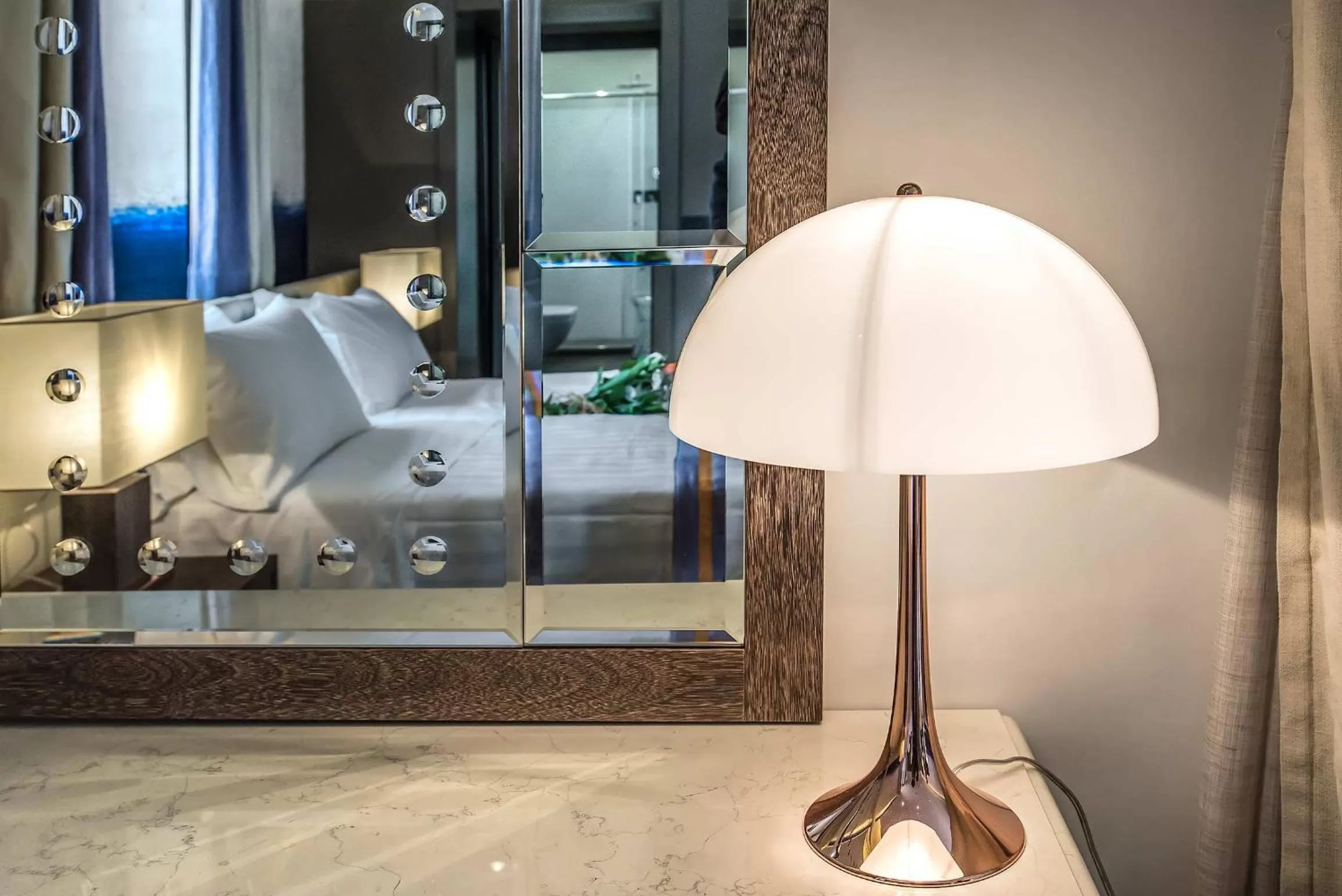 Decorative detail, Bed in Hotel Martis Palace