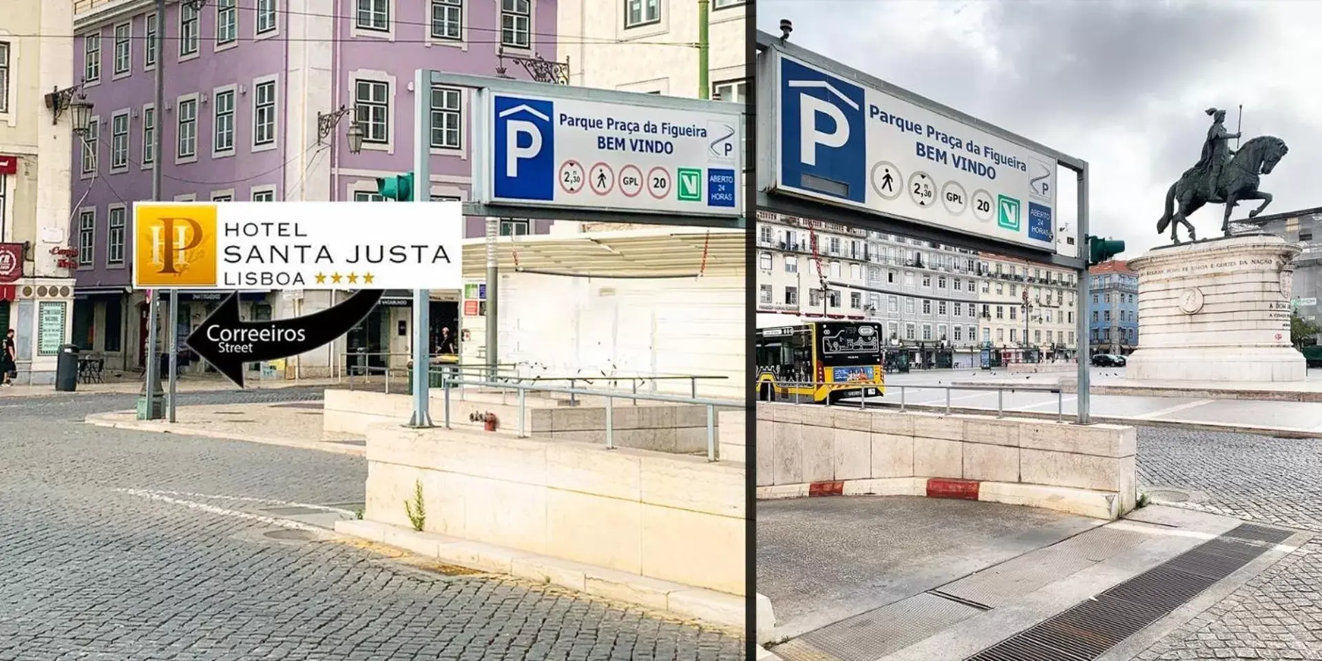 Parking, Property Building in Hotel Santa Justa