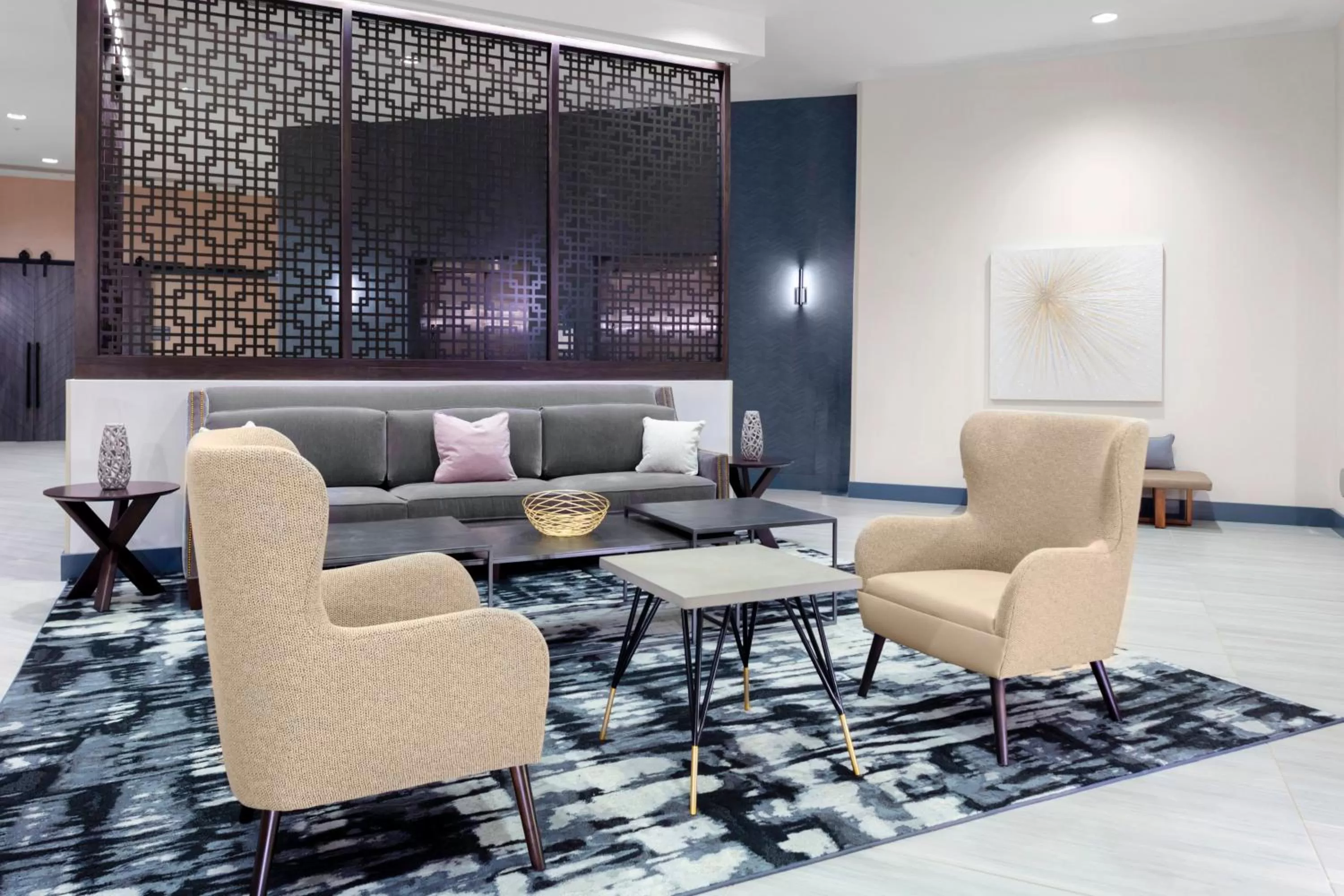 Lobby or reception in Hyatt House Charlotte Rea Farms