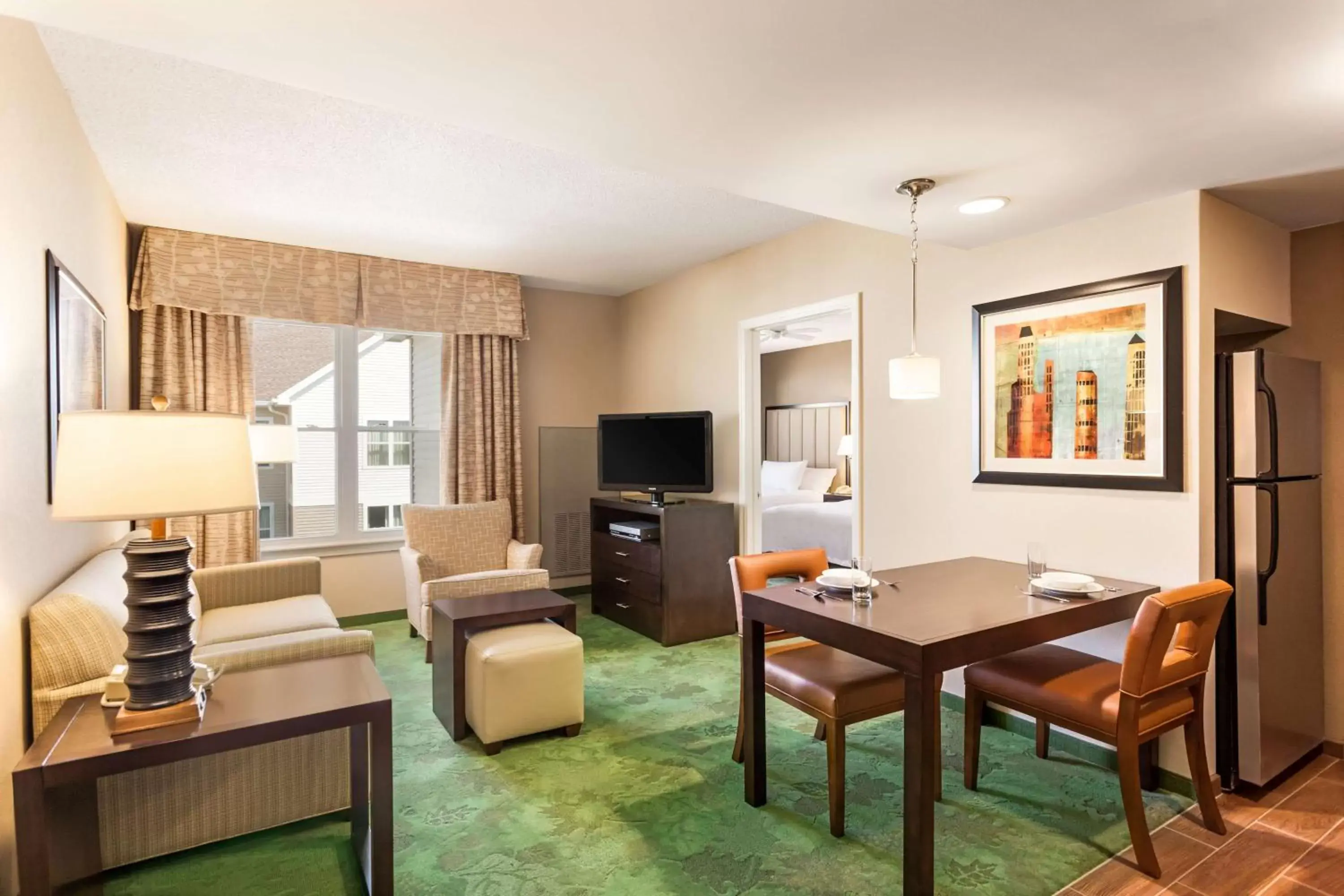 Bed, Seating Area in Homewood Suites by Hilton Reading-Wyomissing