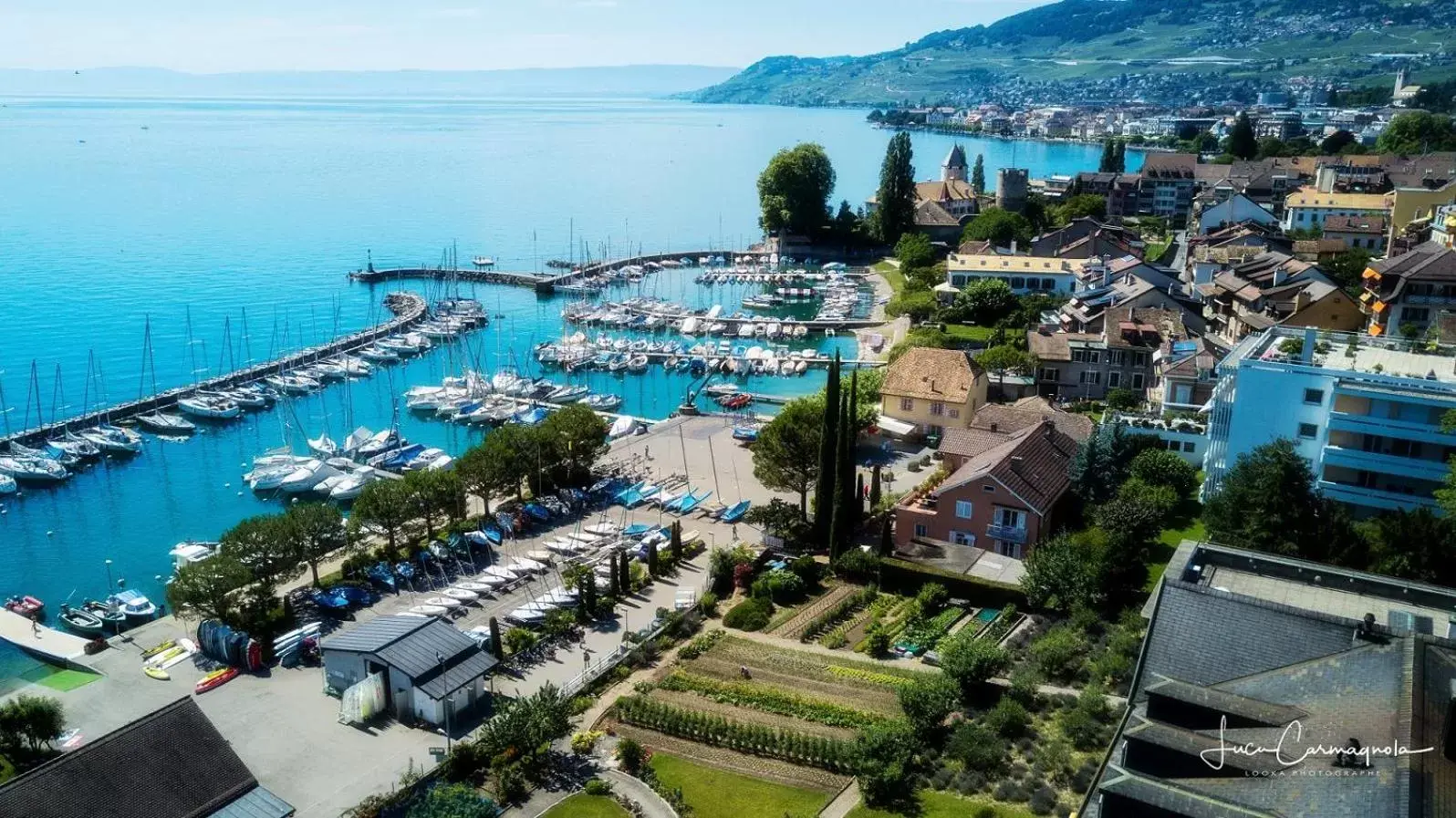 View (from property/room), Bird's-eye View in Hôtel Bon Rivage