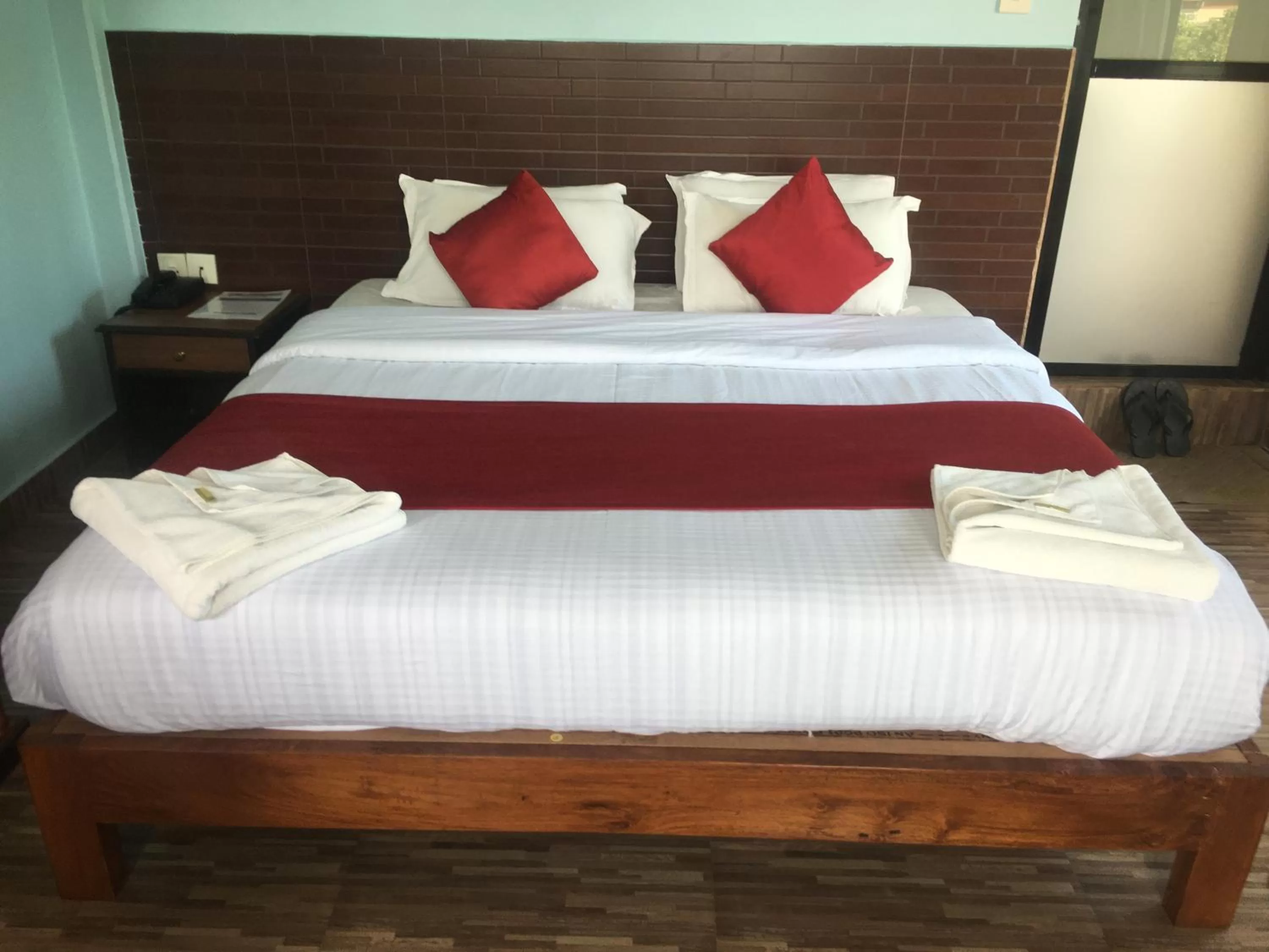 Bed in The North Face Inn