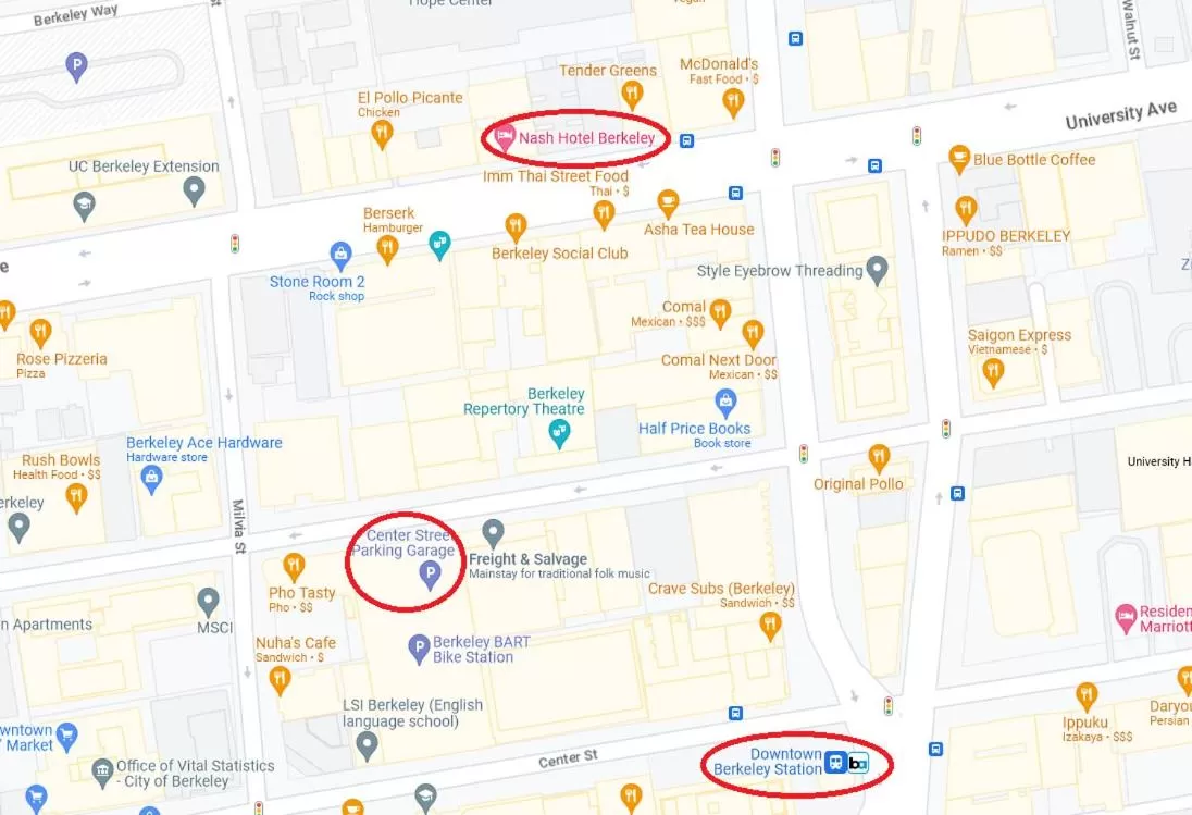 Parking in Nash Hotel