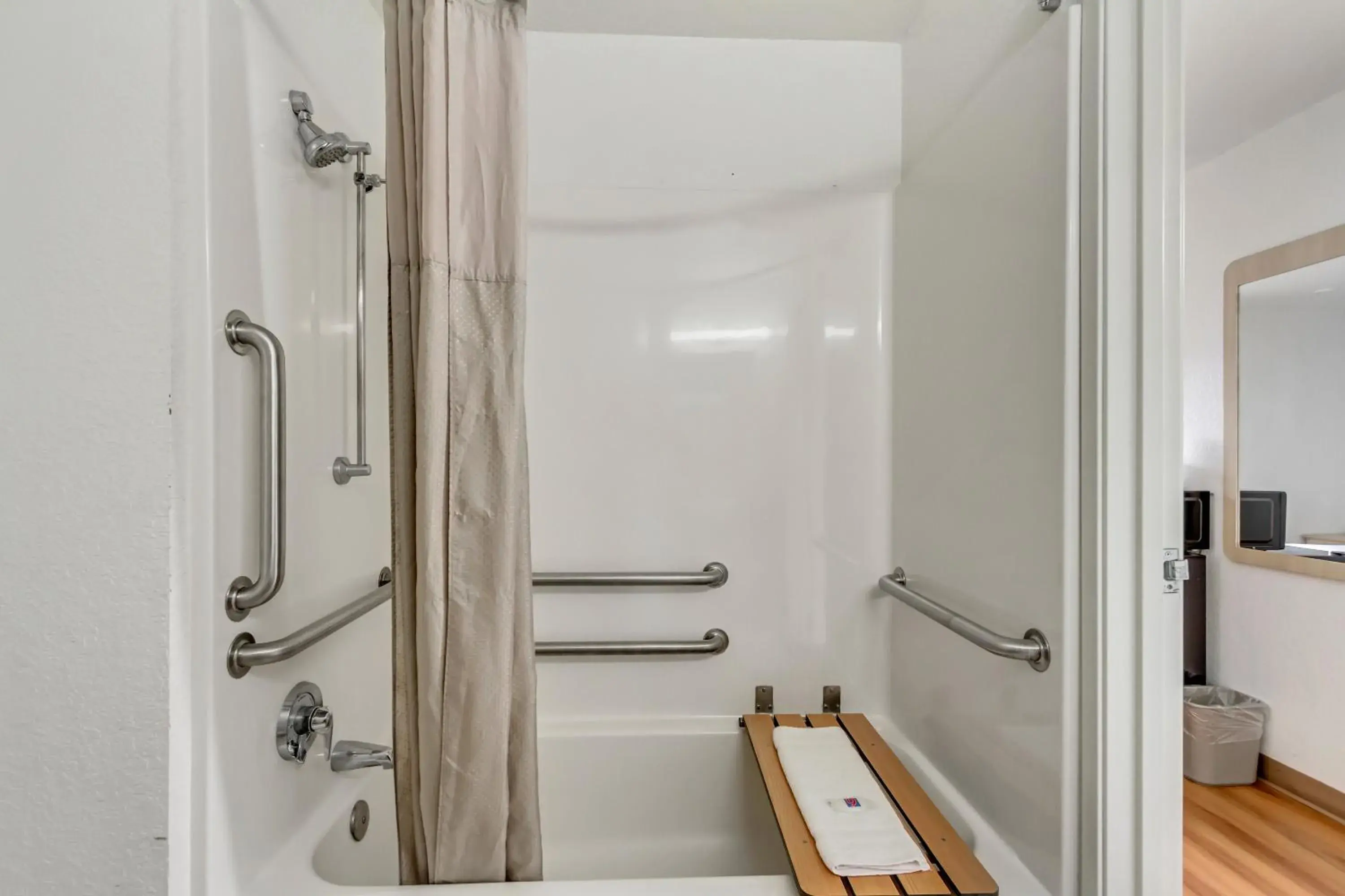 Bathroom in Motel 6 Ogden, UT- Downtown Bathroom in Motel 6 Ogden, UT- Downtown