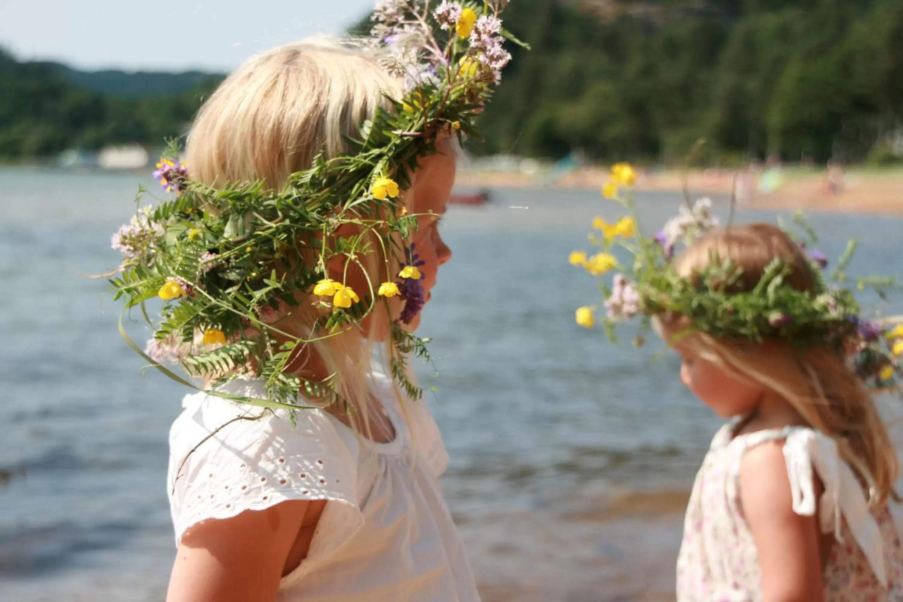 Beach, Children in Rosfjord Strandhotel