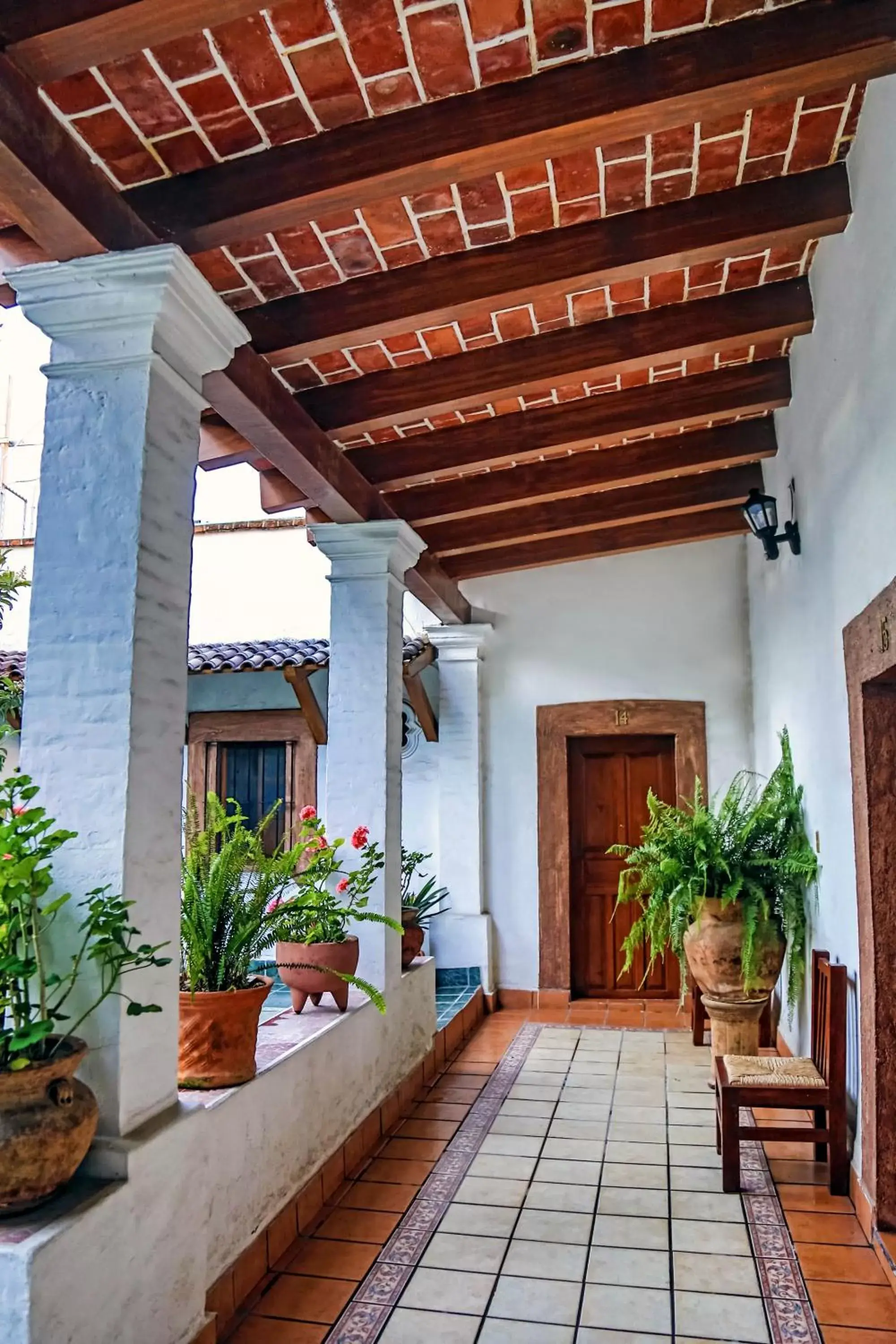 Patio in Hotel La Plaza de Tequisquiapan