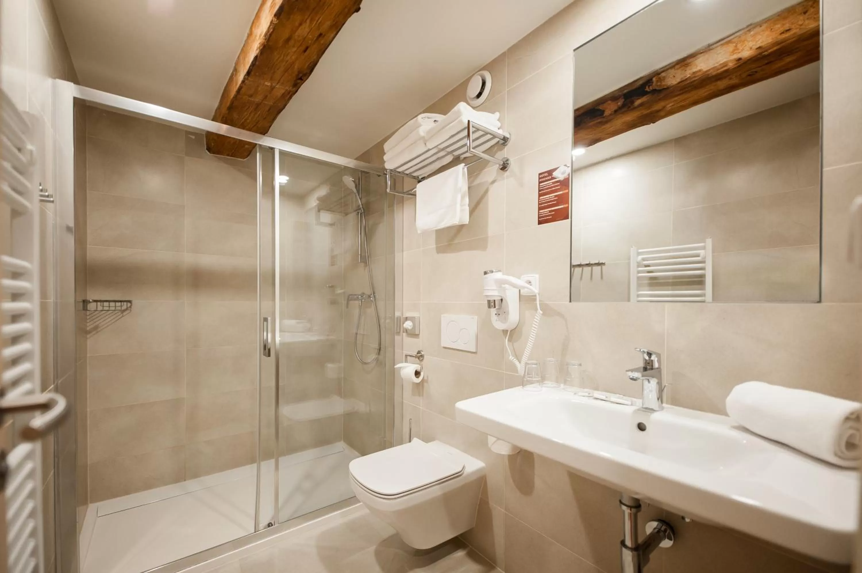 Bathroom in Hotel Pivovar