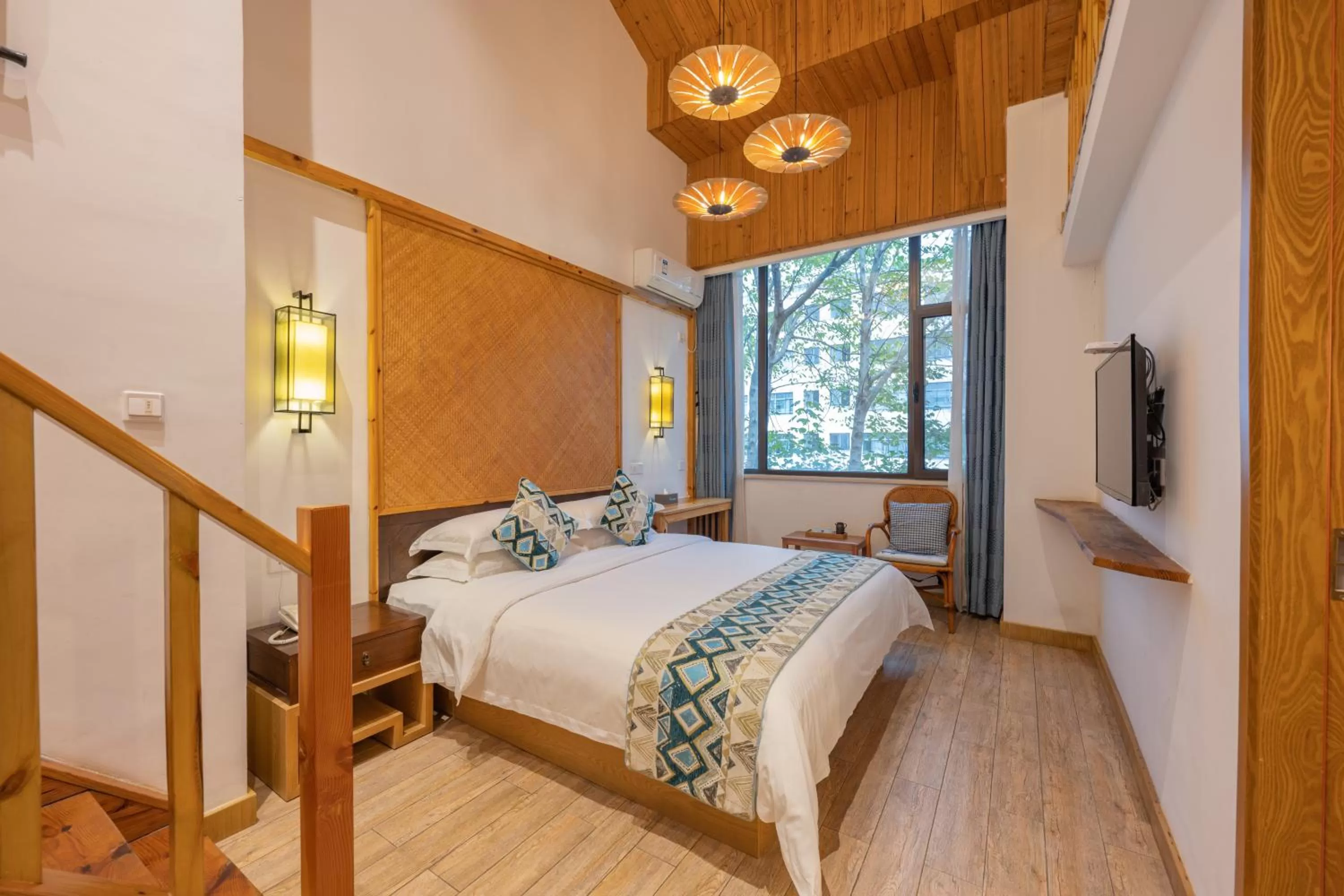 Bed in Mild Spring Boutique Hotel