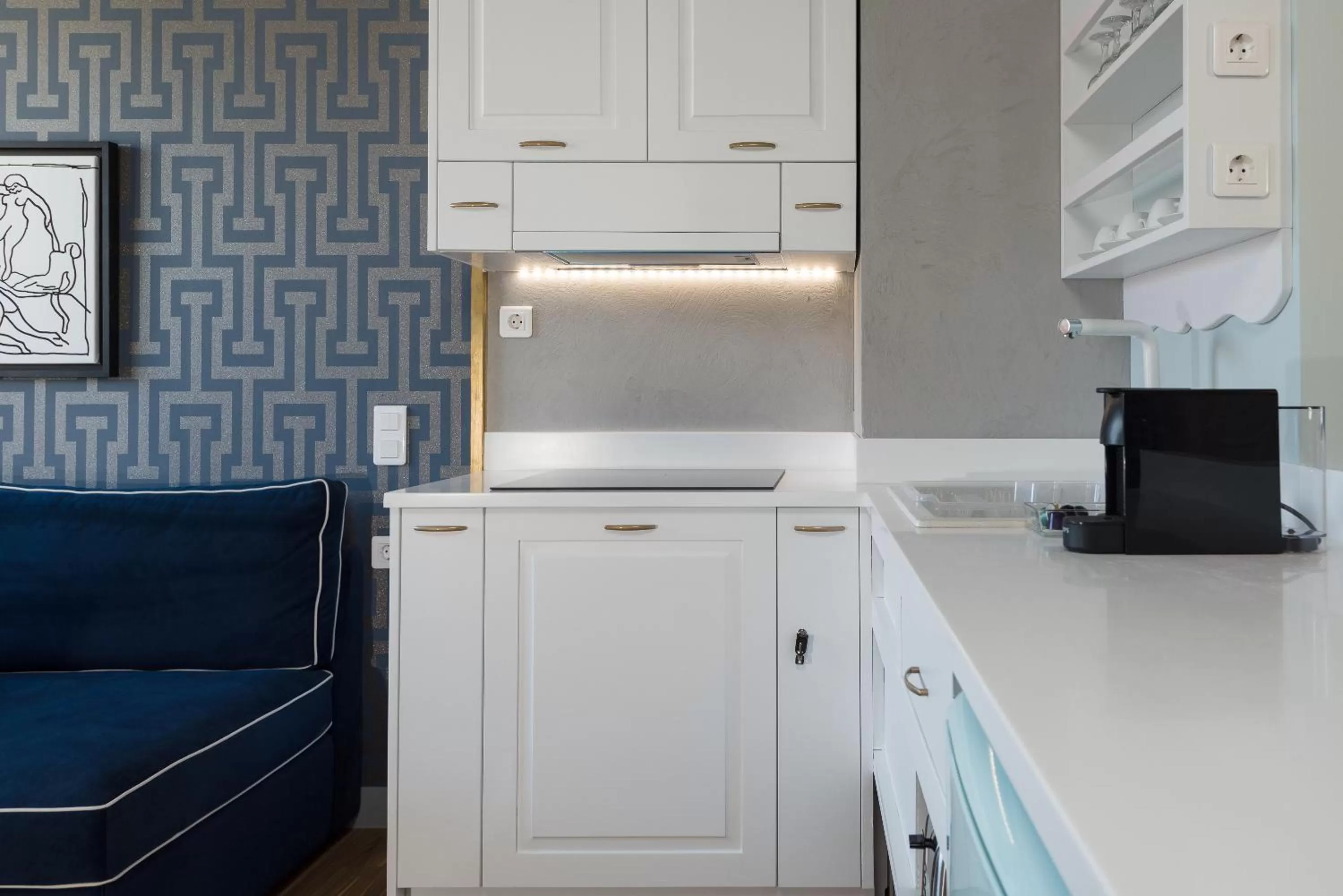 Kitchen or kitchenette in Downtown Athens Lofts - The Acropolis Observatory