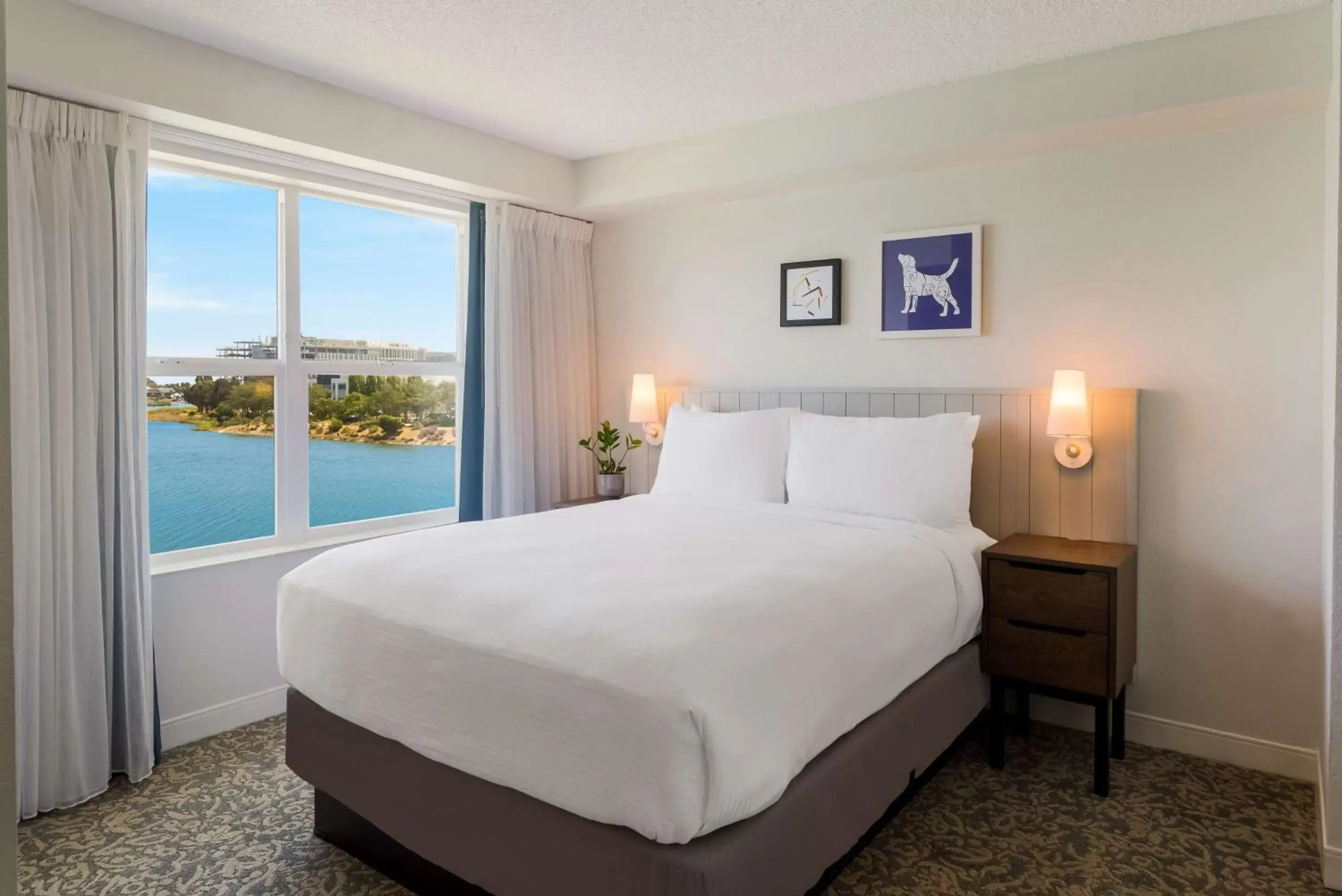 Photo of the whole room, Bed in Sonesta ES Suites San Francisco Airport Oyster Point Waterfront