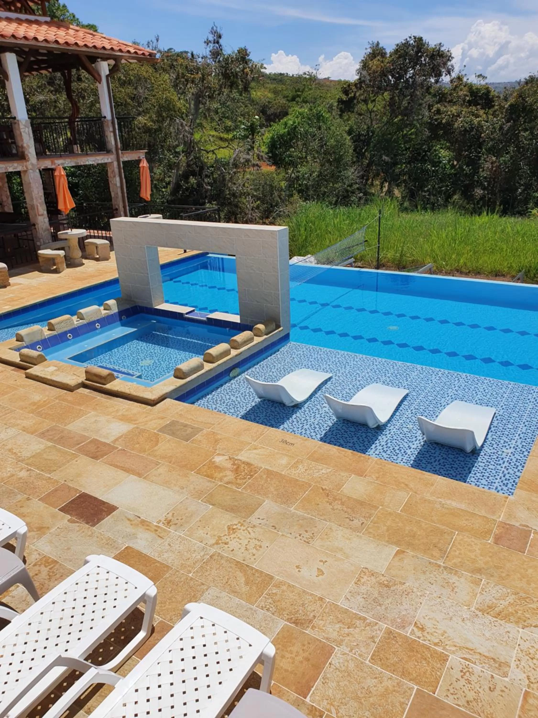 Pool view in Hotel Campestre Ataraxia Barichara