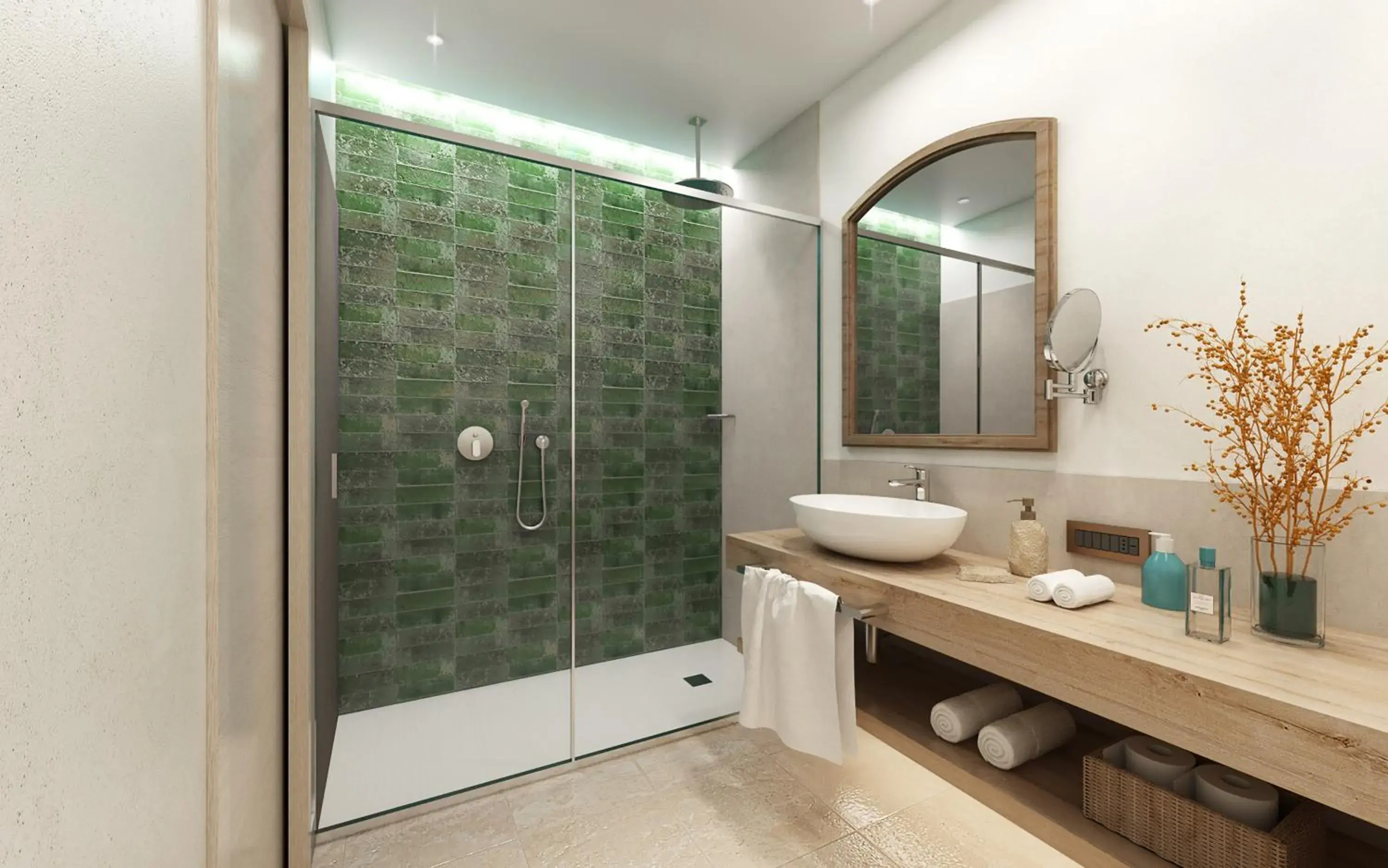 Shower, Bathroom in Pullman Timi Ama Sardegna