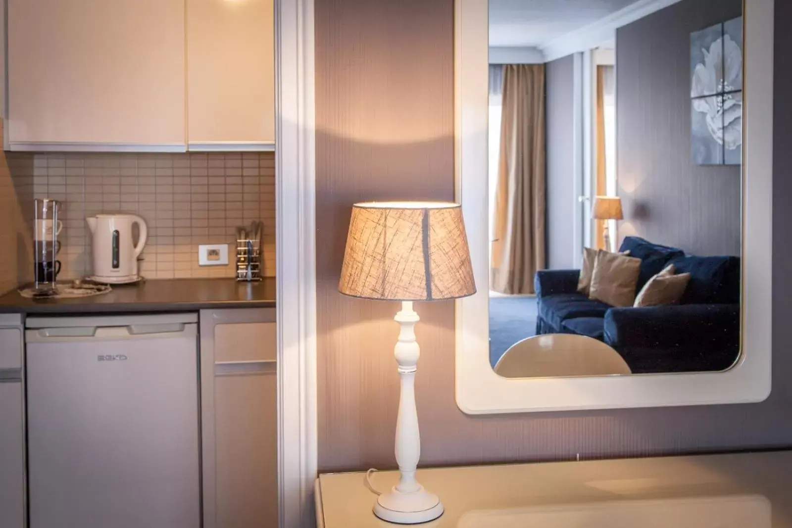 Kitchen or kitchenette in First Euroflat Hotel