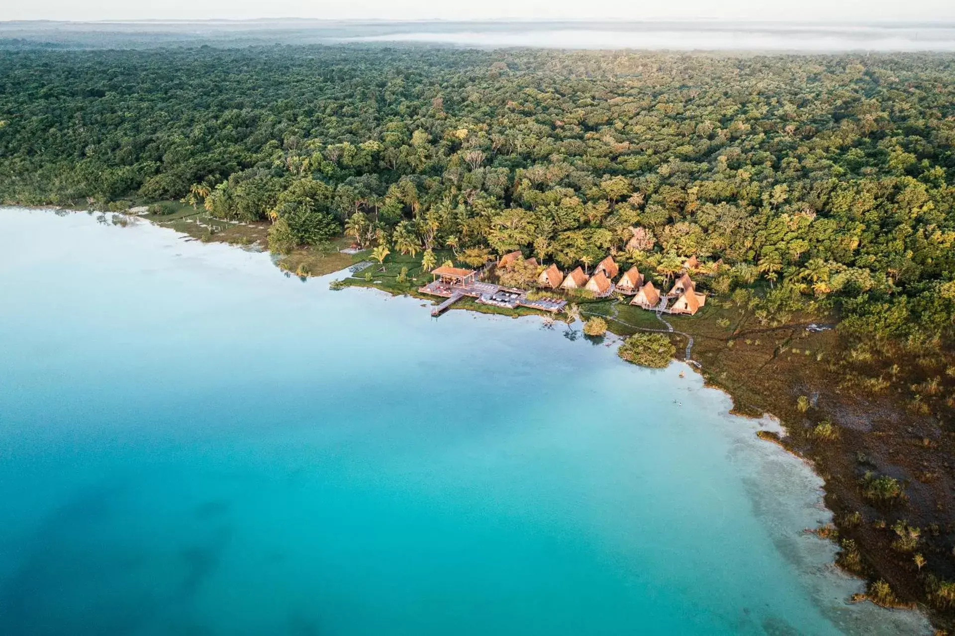 Beach, Bird's-eye View in Our Habitas Bacalar