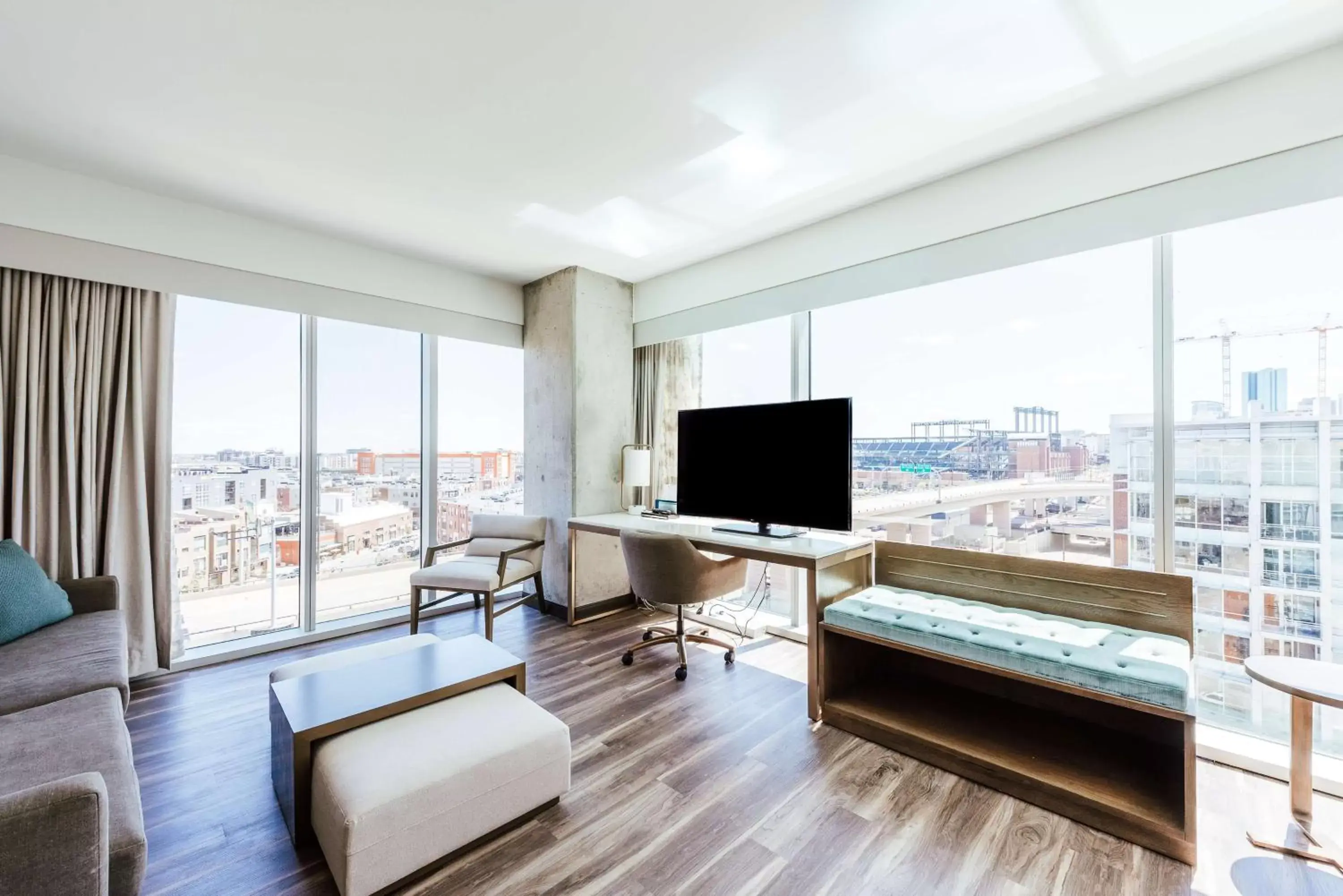 Living room, TV/Entertainment Center in Hilton Garden Inn Denver Union Station, Co