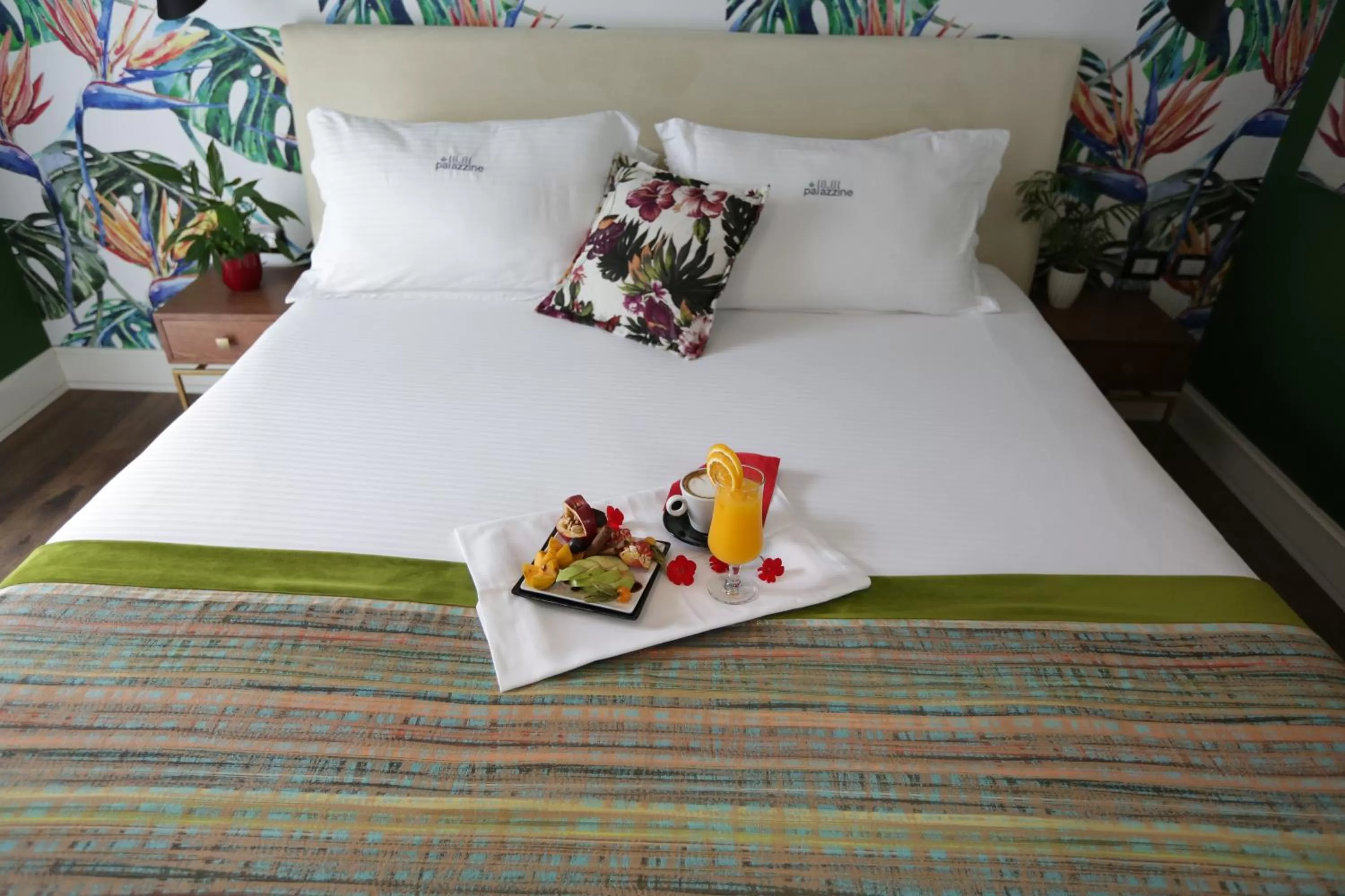 Bed in Le Palazzine Hotel