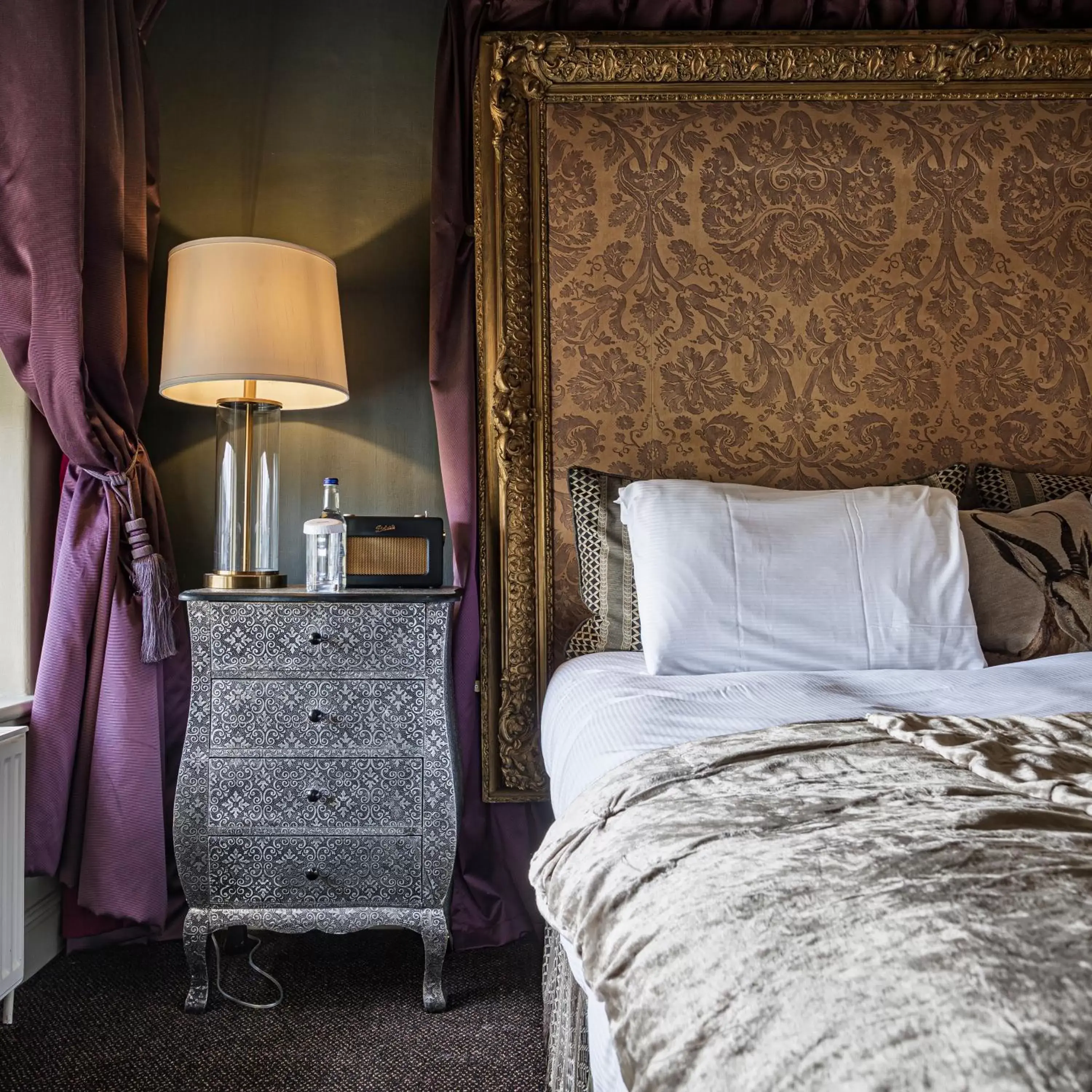 Bed in The Castle Hotel, Conwy, North Wales