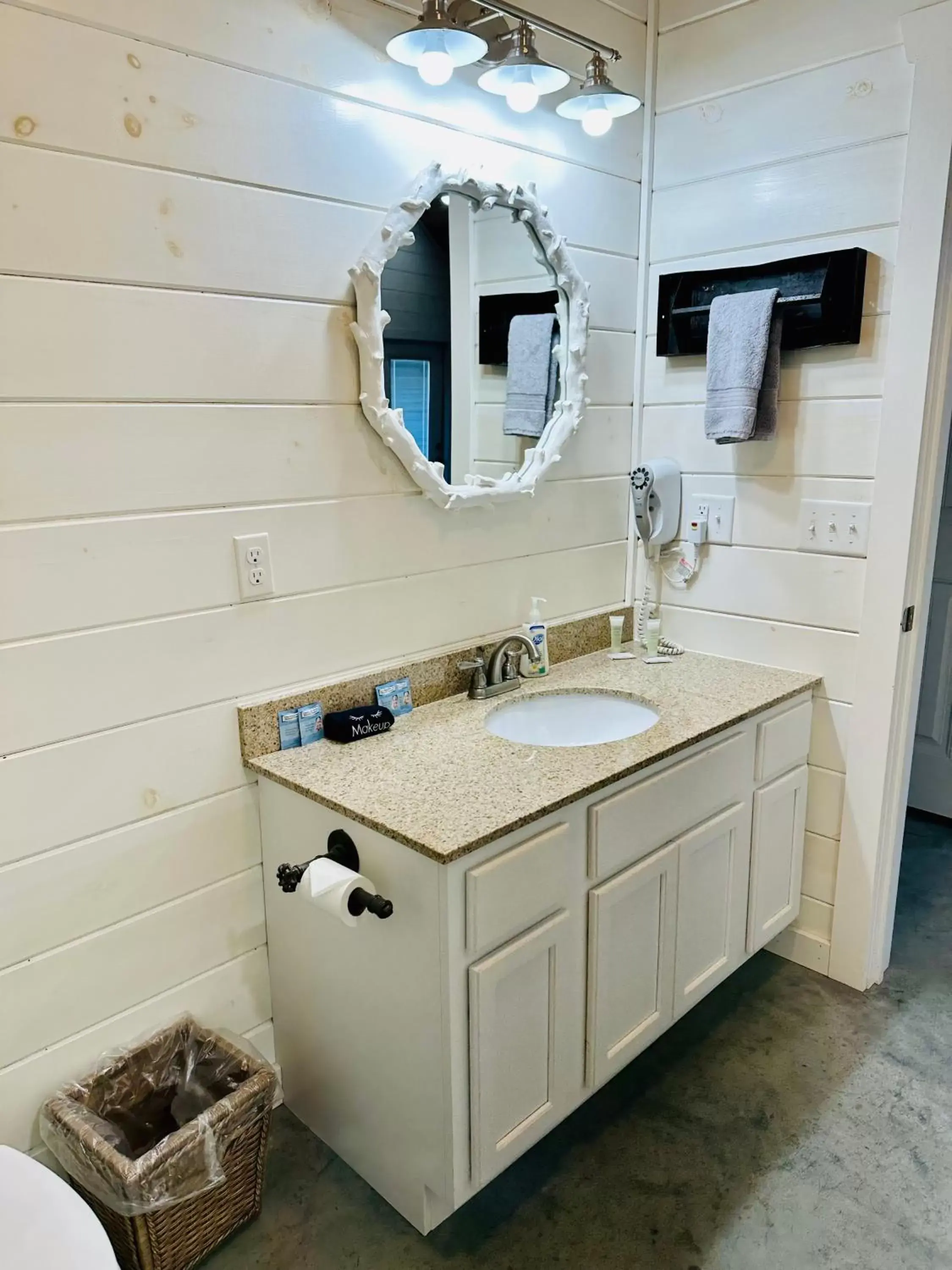 Bathroom in Knotty Squirrel Cabins