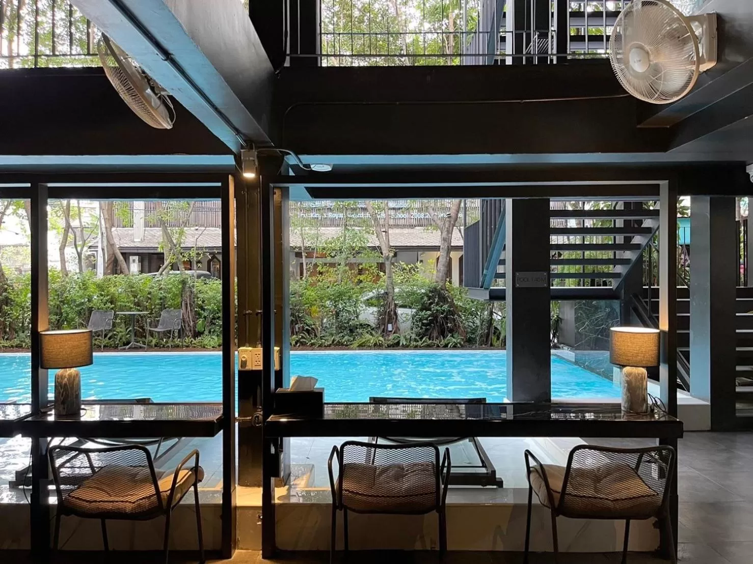 Pool view in POR Santitham