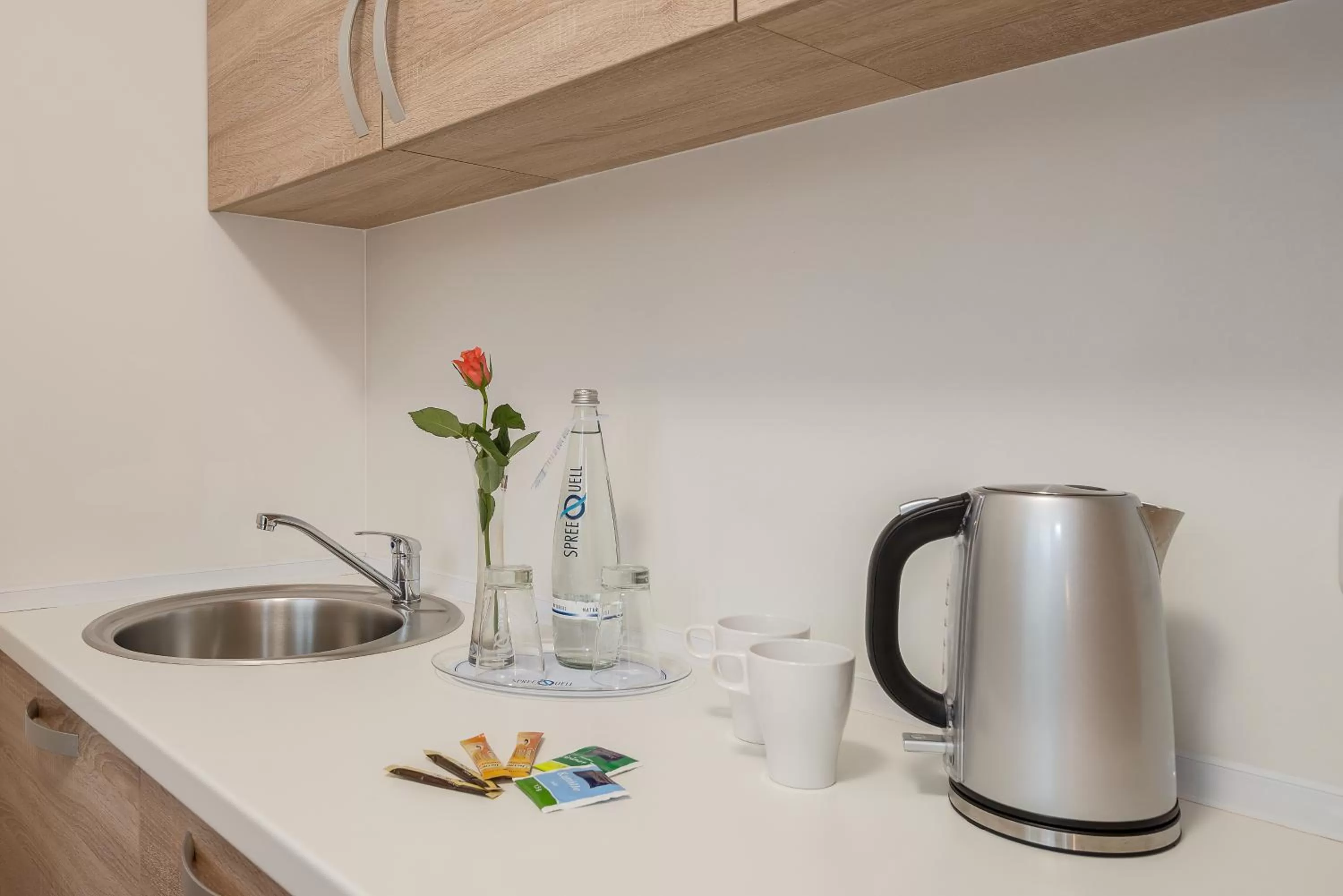 Kitchen or kitchenette in Hotel City Green Berlin