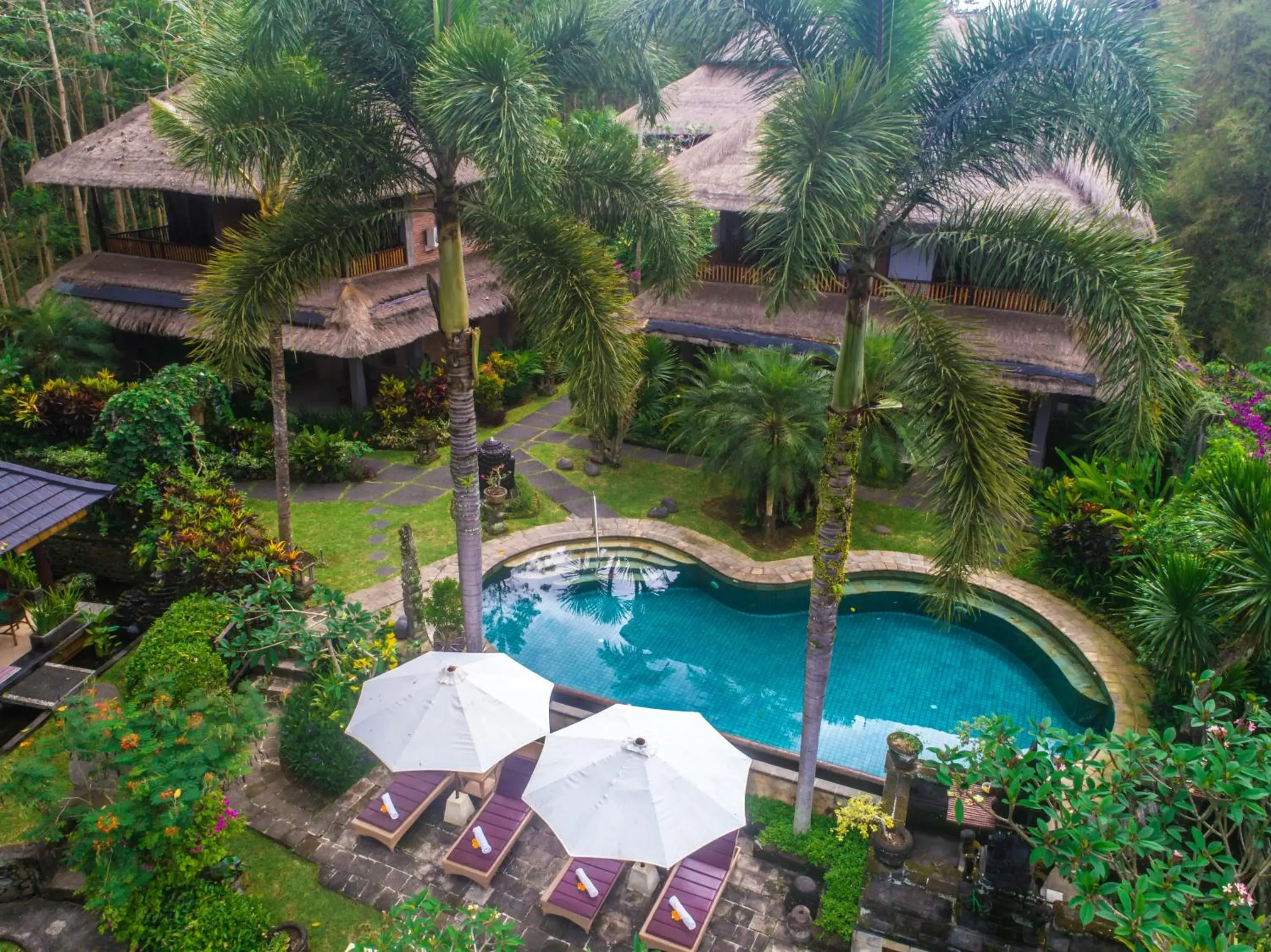 Bird's eye view, Pool View in Hotel Bunga Permai