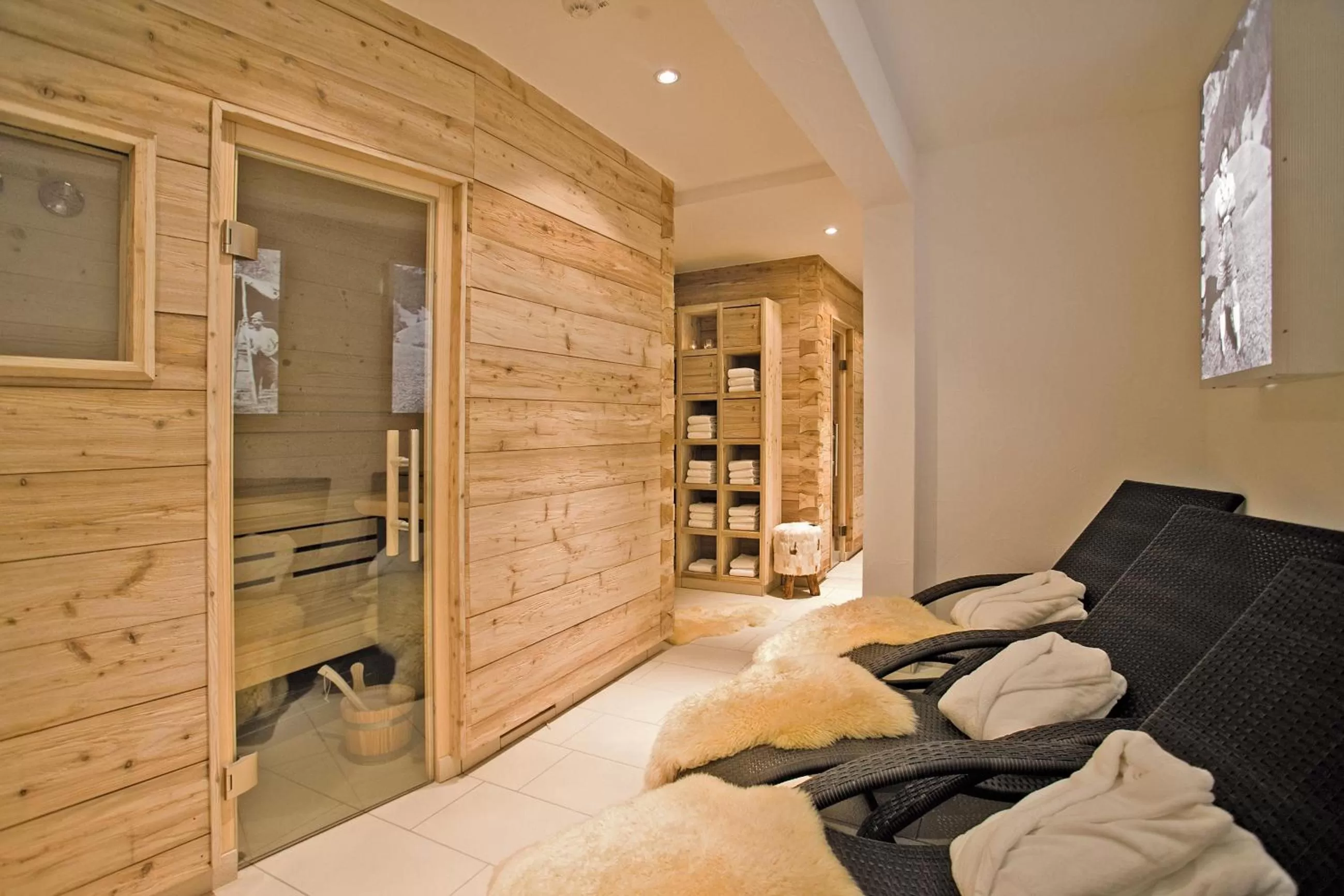 Sauna in Alpin Lifestyle Hotel Löwen & Strauss