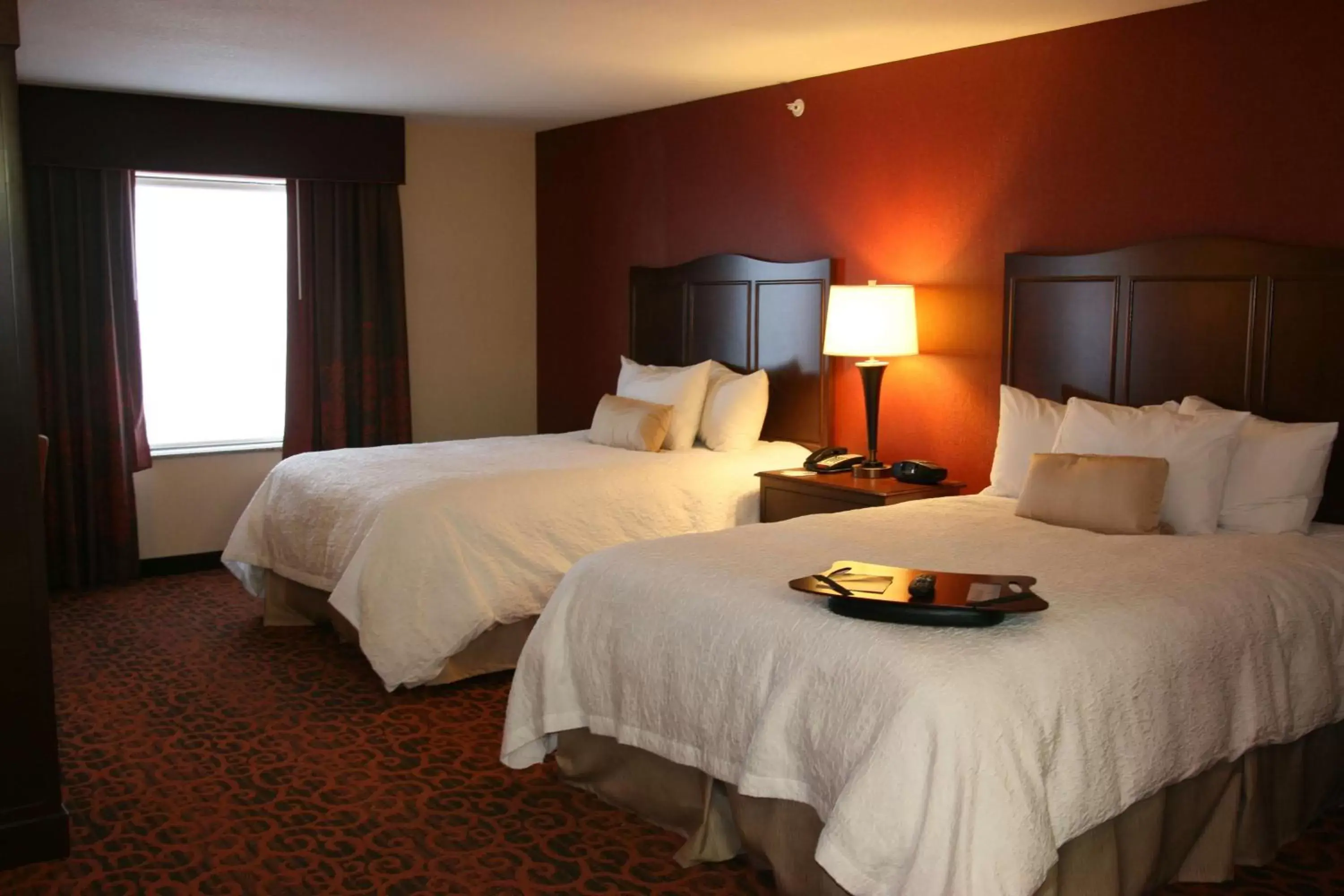 Bed in Hampton Inn and Suites Peru