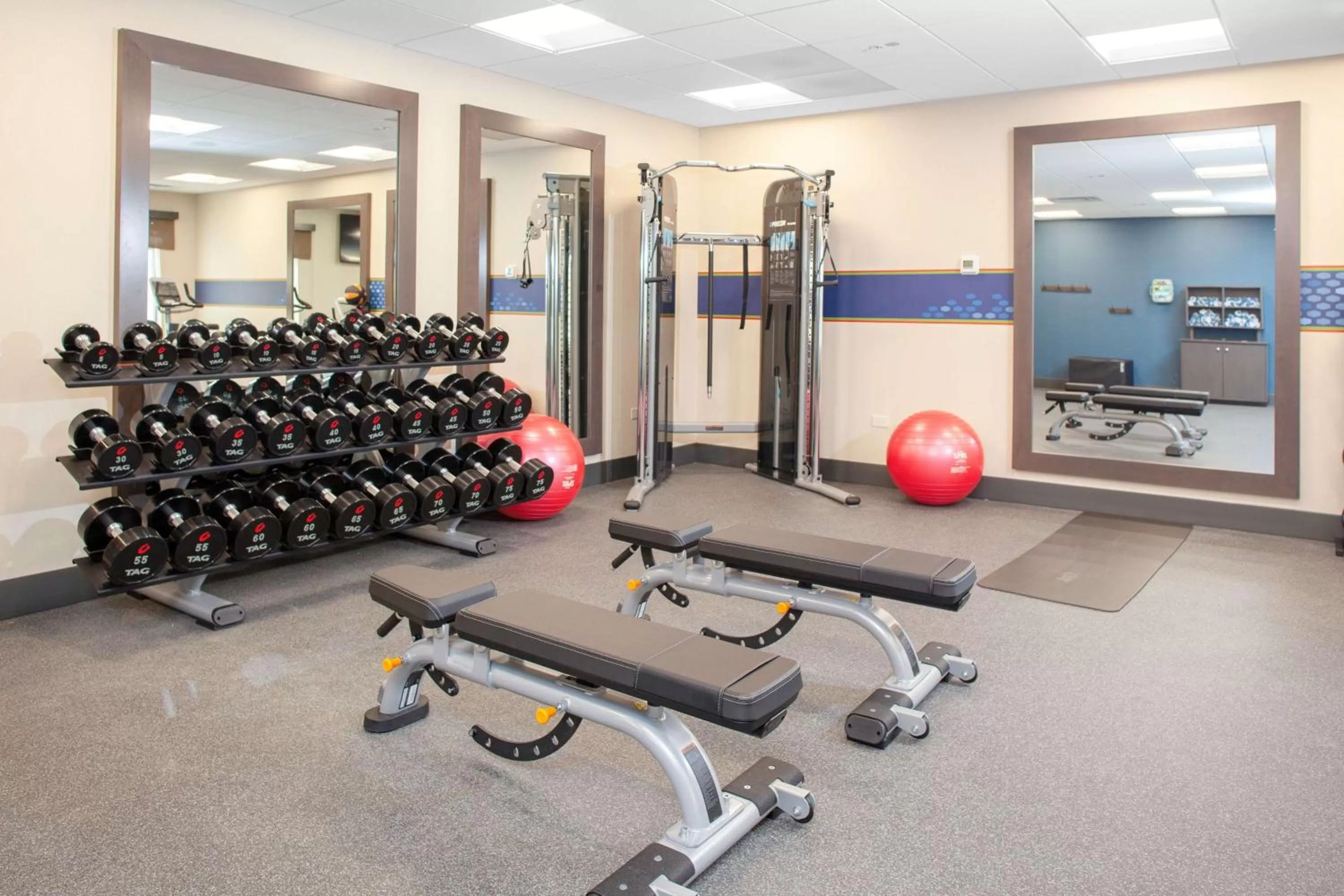 Fitness centre/facilities in Hampton Inn & Suites Chicago-Burr Ridge