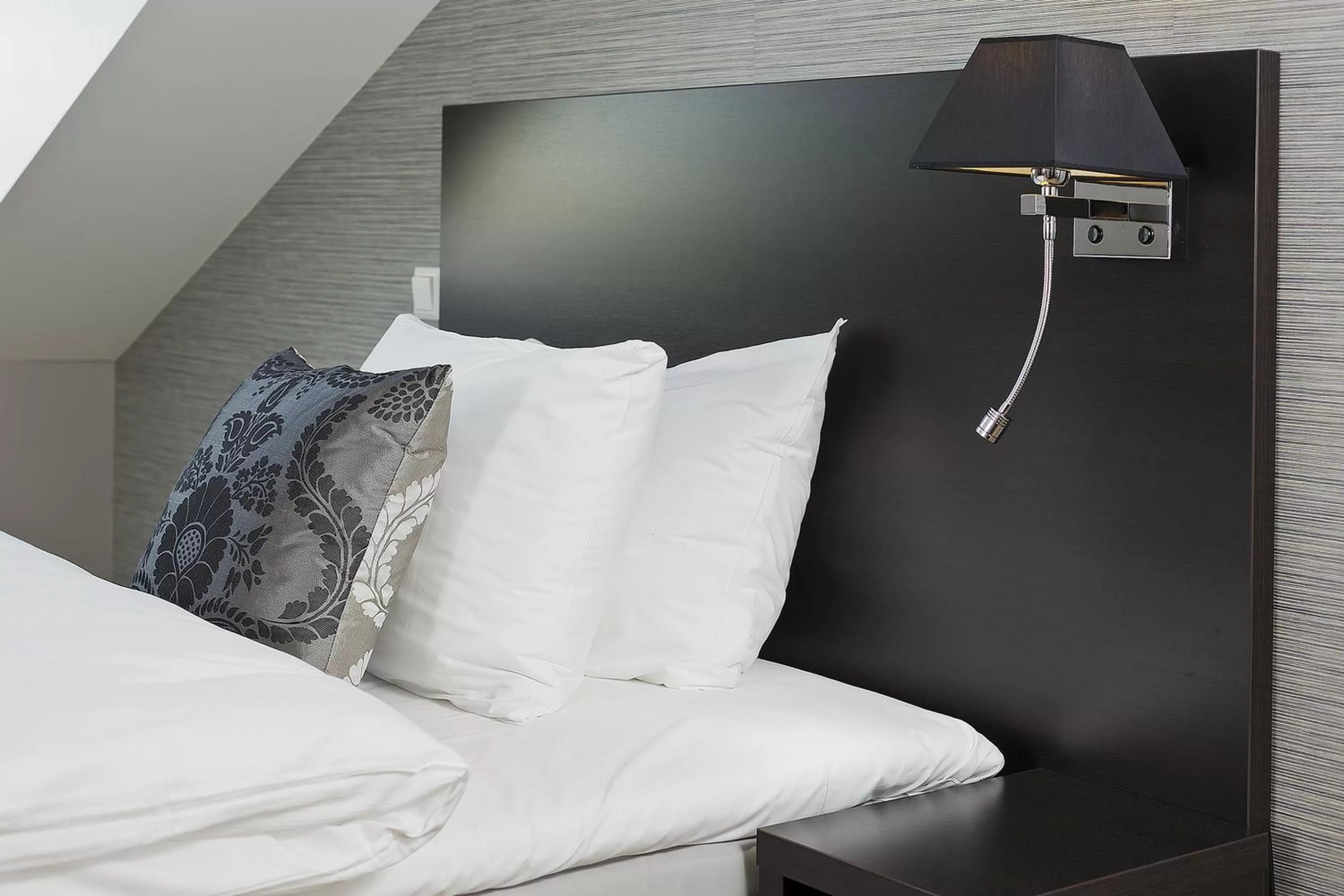 Bed in Saga Hotel Oslo, WorldHotels Crafted