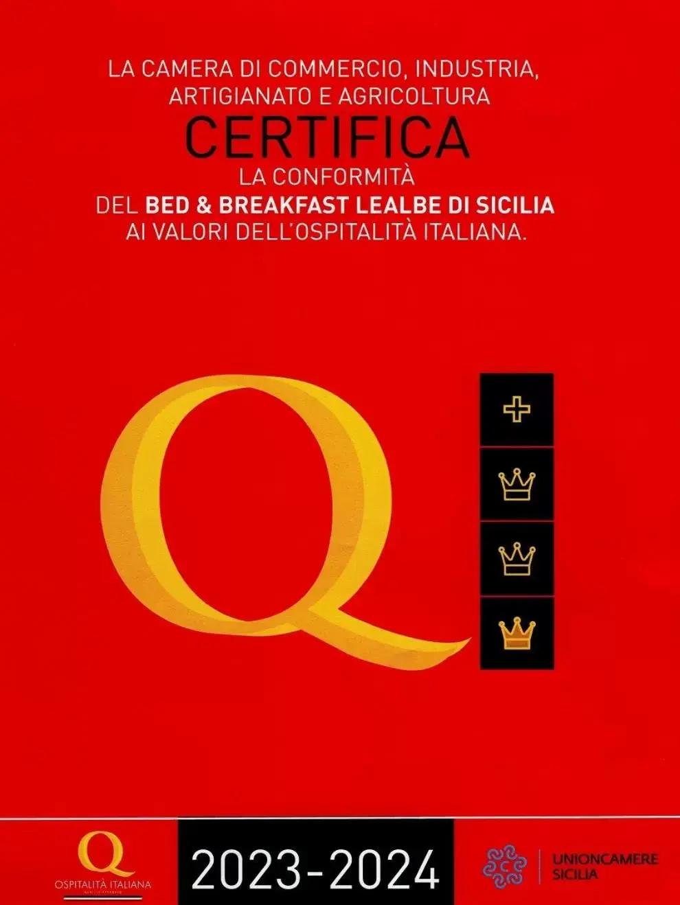 Logo/Certificate/Sign in LeAlbe di Sicilia