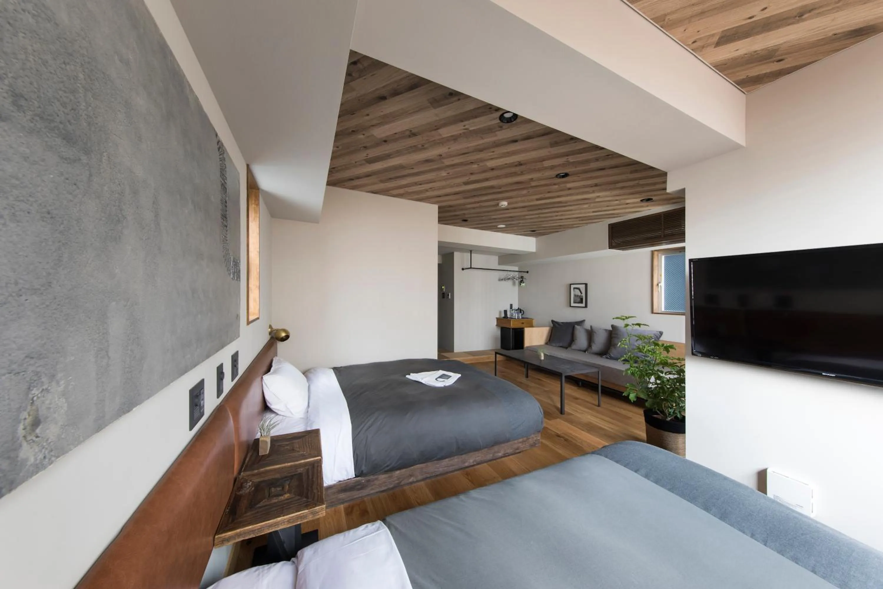 Bed in Hotel Vintage Tokyo Tsukiji