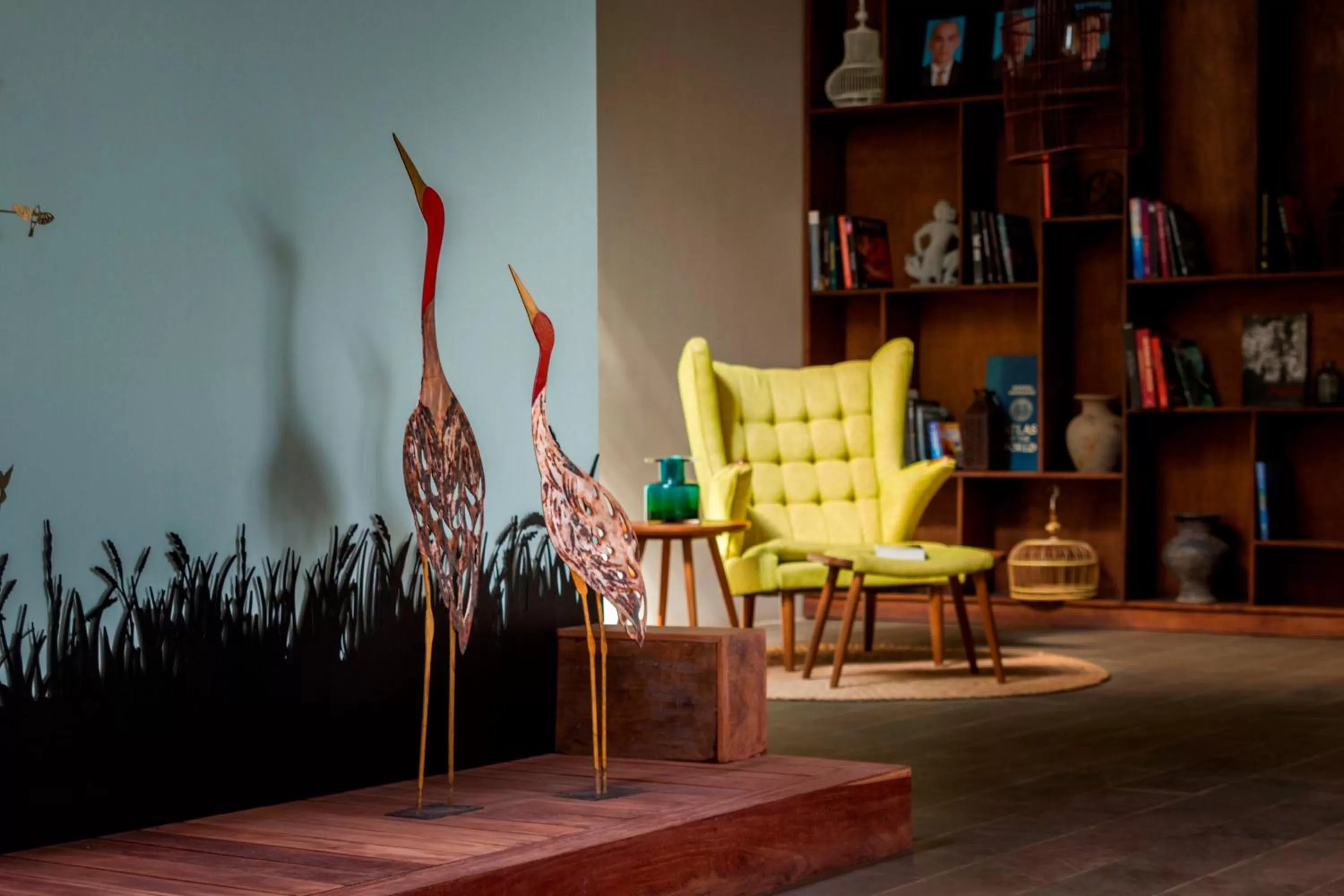 Library in The Aviary Hotel