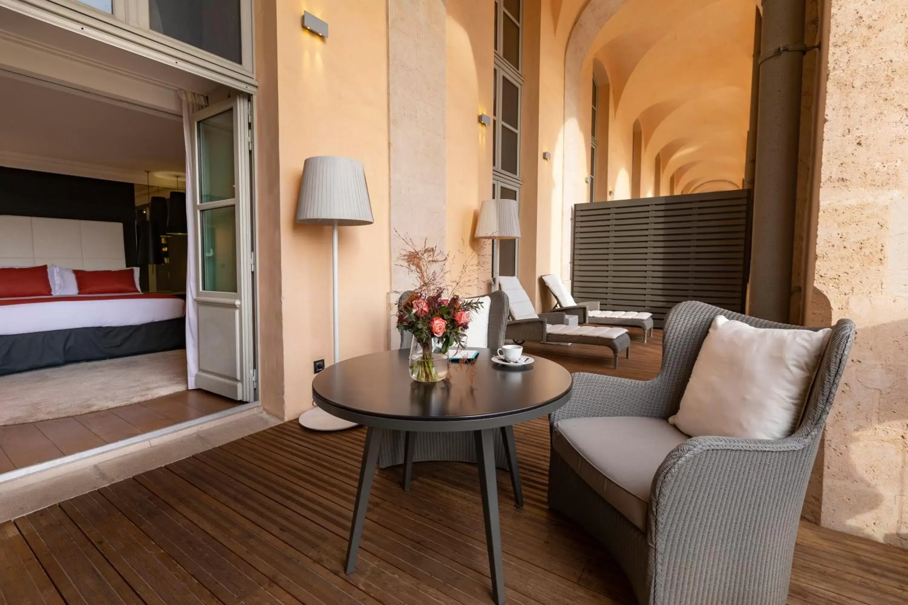 Balcony/Terrace, Seating Area in InterContinental Marseille - Hotel Dieu, an IHG Hotel