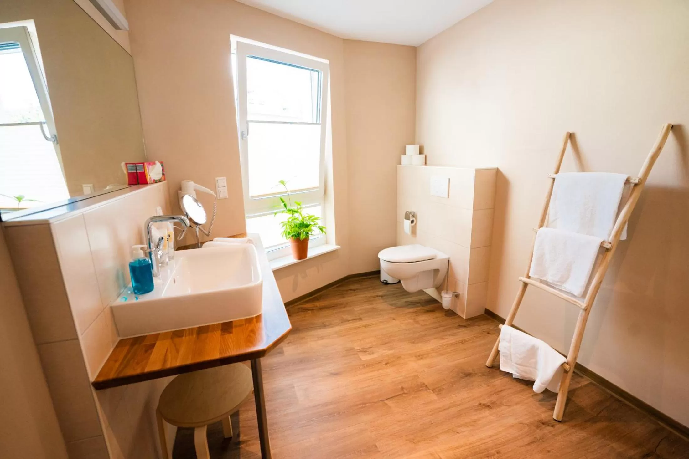 Bathroom, Bed in Burgers Hotel
