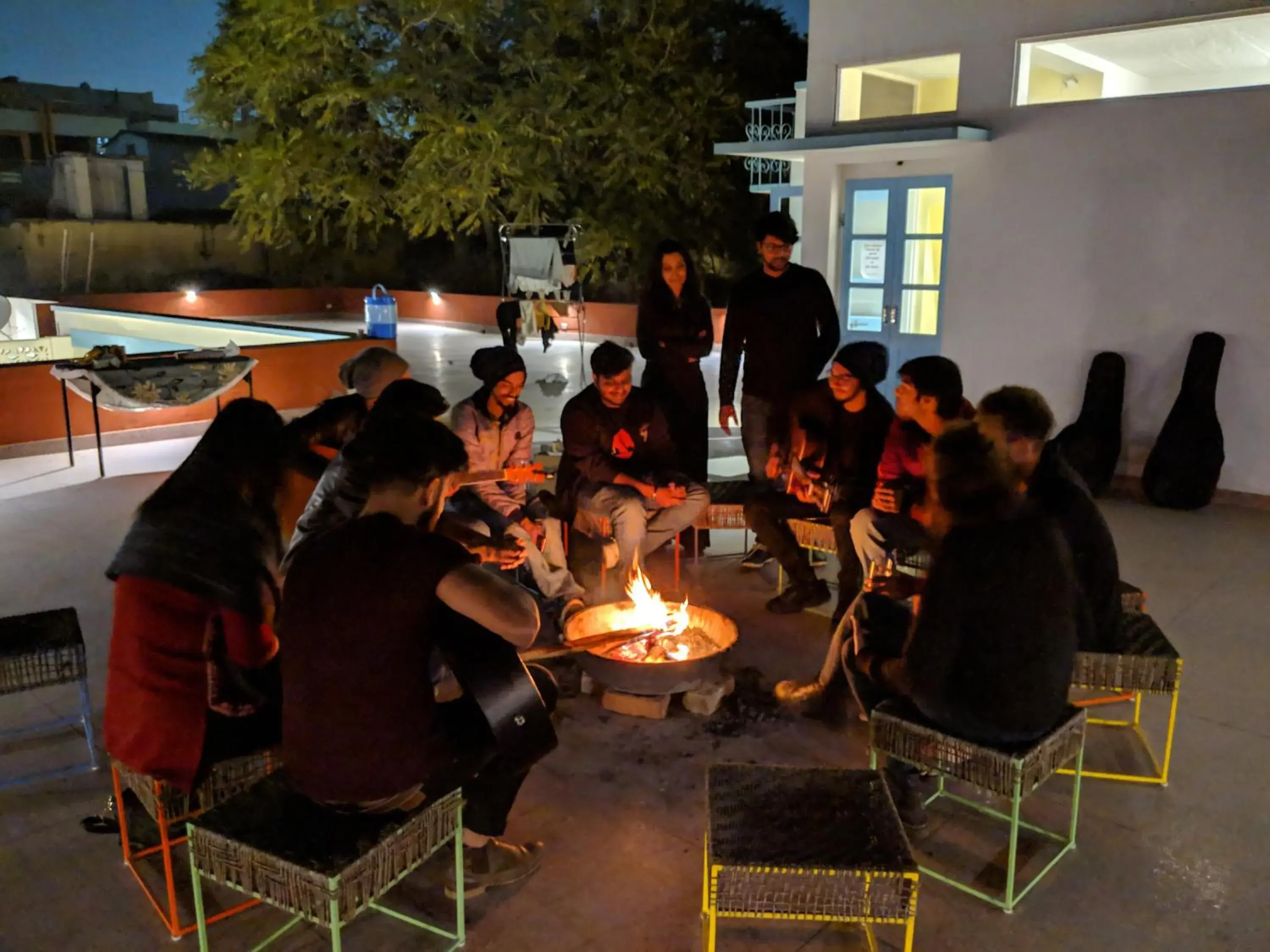 People in Jaipur Jantar Hostel