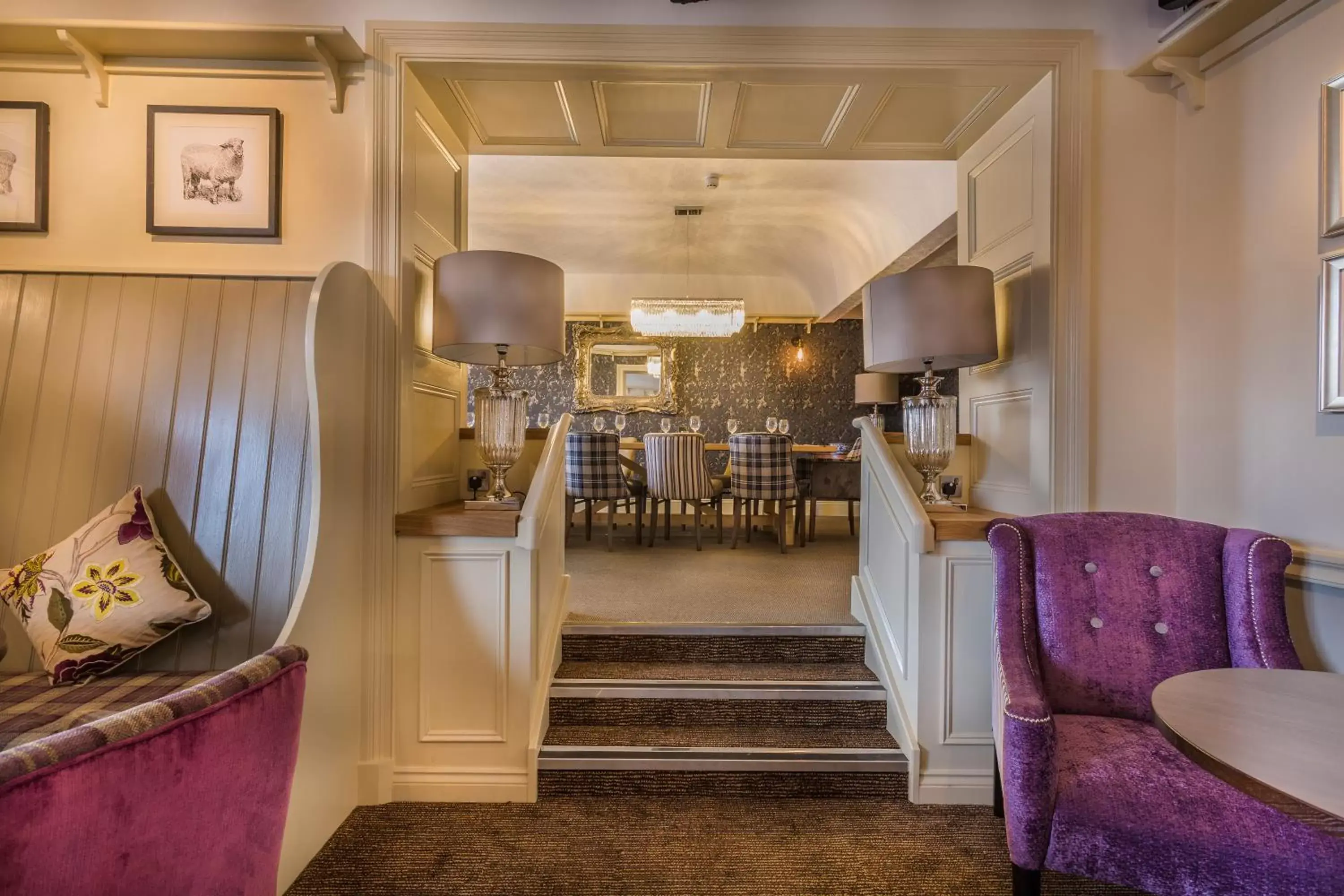 Seating area in The Golden Fleece Hotel, Thirsk, North Yorkshire