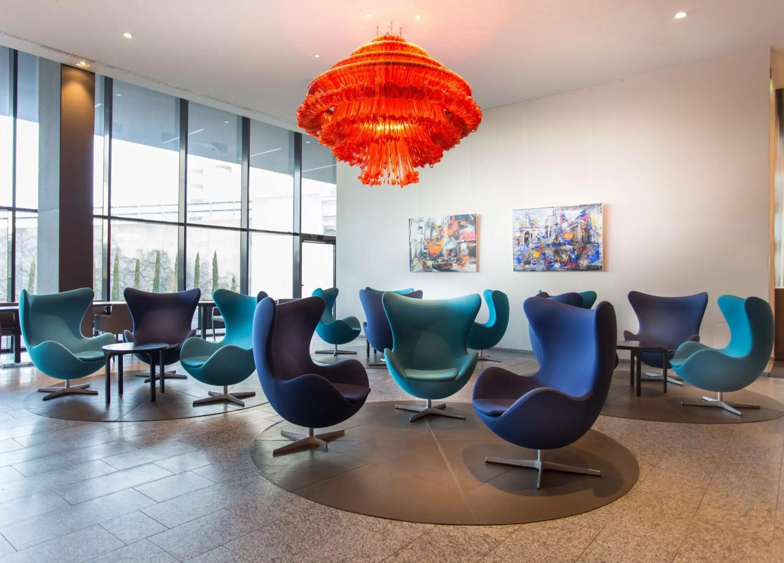 Lobby or reception, Lounge/Bar in Radisson Blu Hotel Zurich Airport