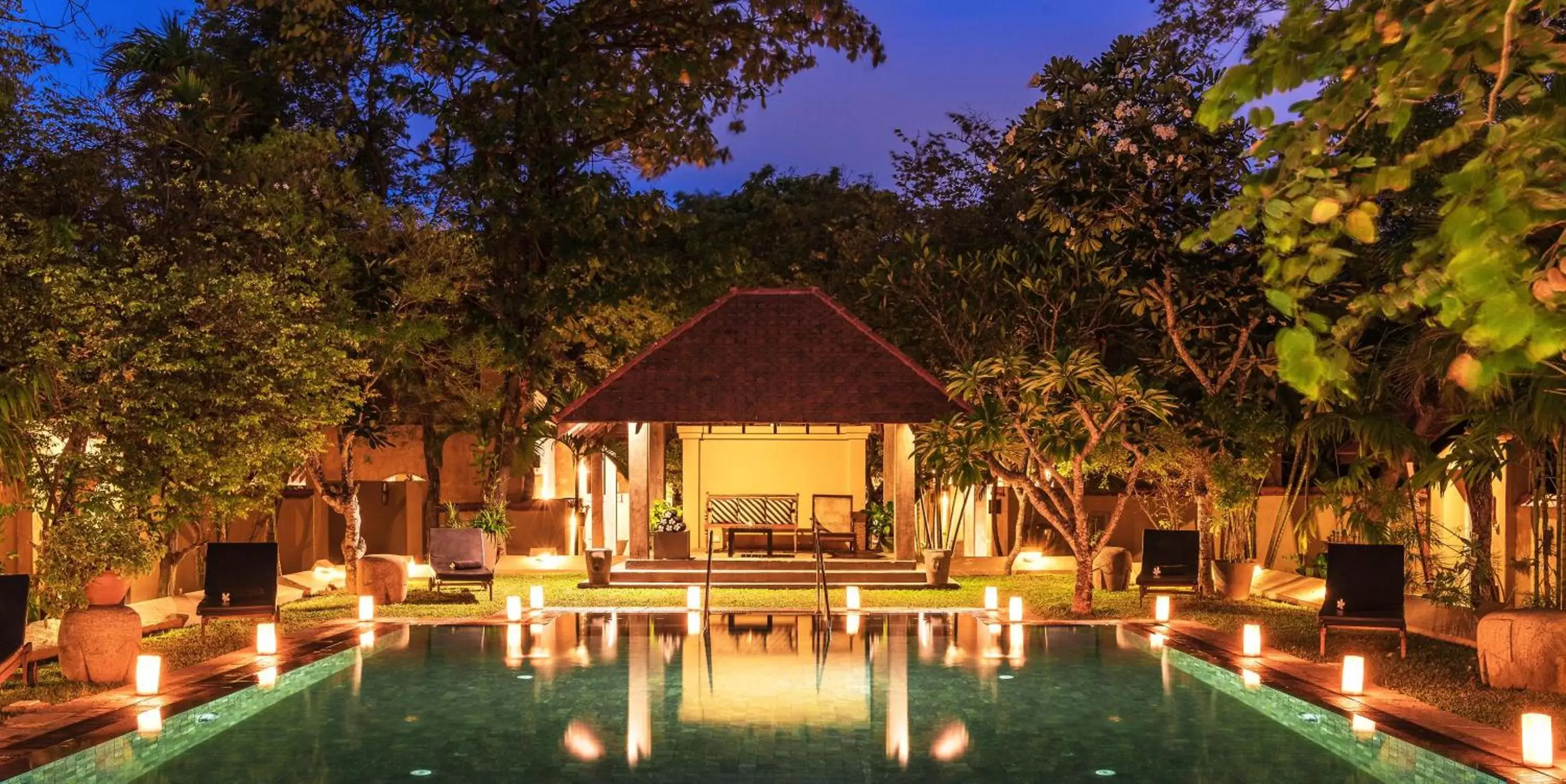 Night, Swimming Pool in Jetwing Ayurveda Pavilions - Full Board & Treatments