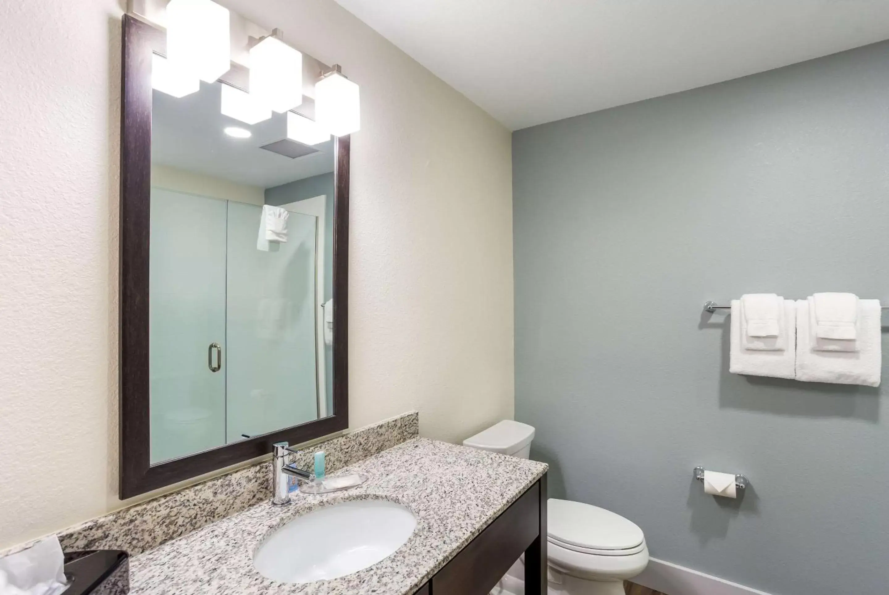 Bathroom in MainStay Suites Logan Ohio-Hocking Hills