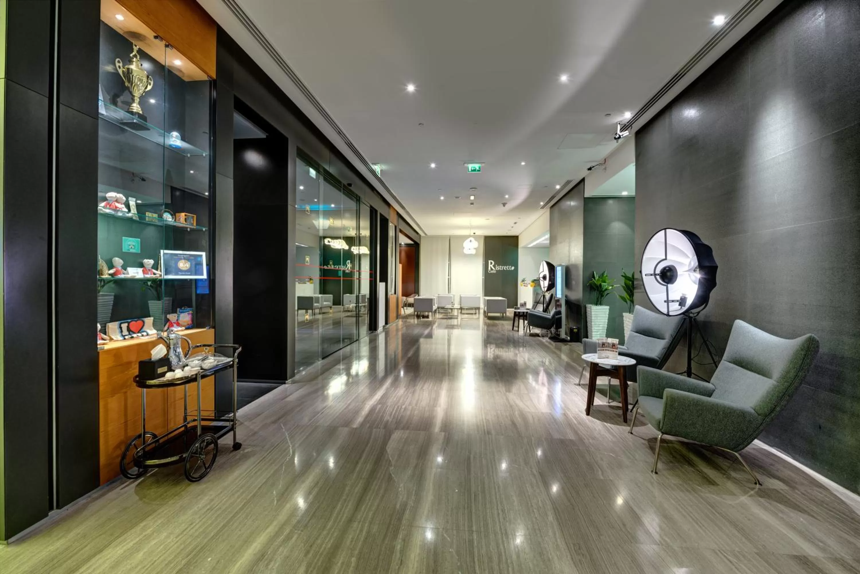 Seating area in The Act Hotel Sharjah