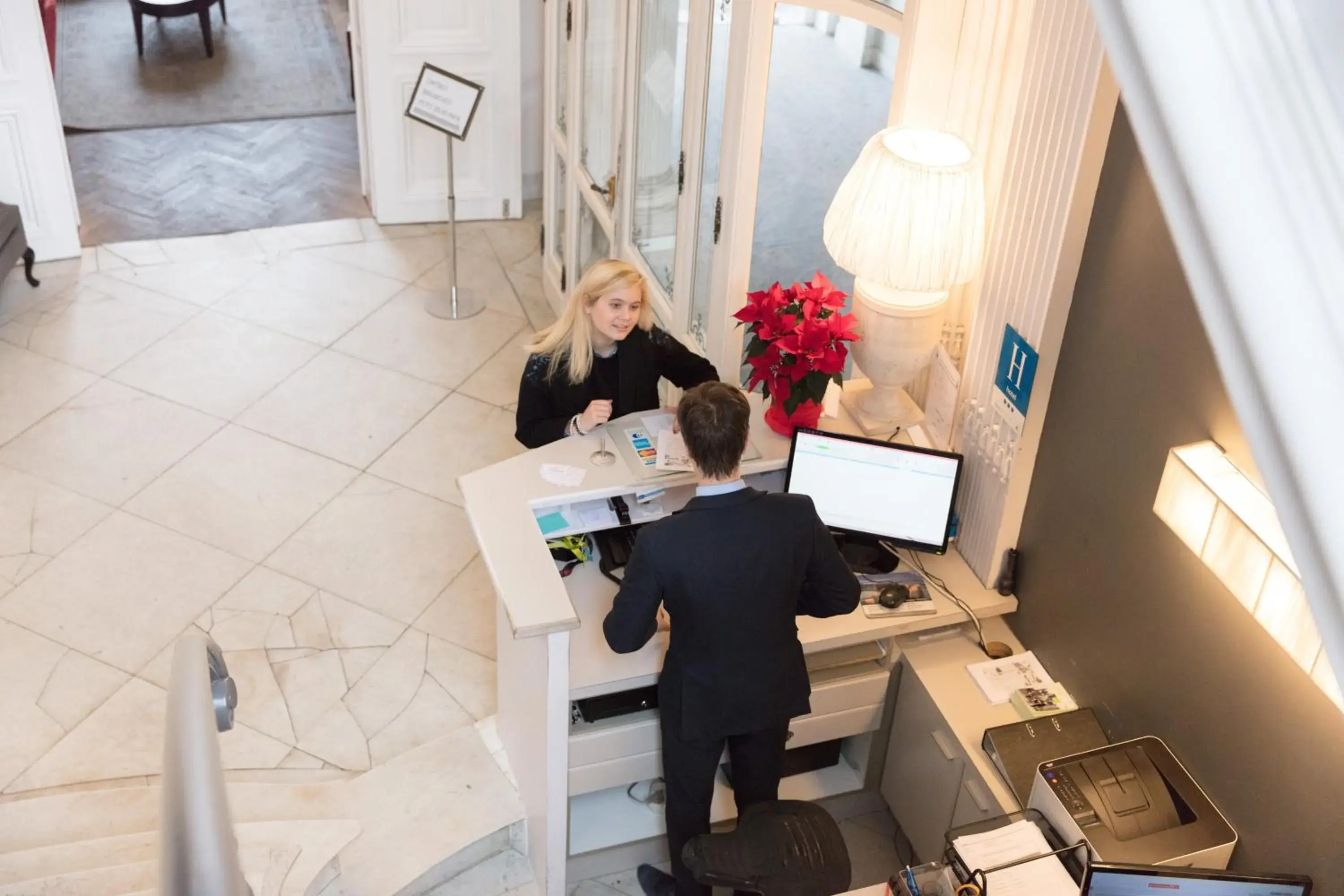 Lobby or reception in Hotel Gravensteen