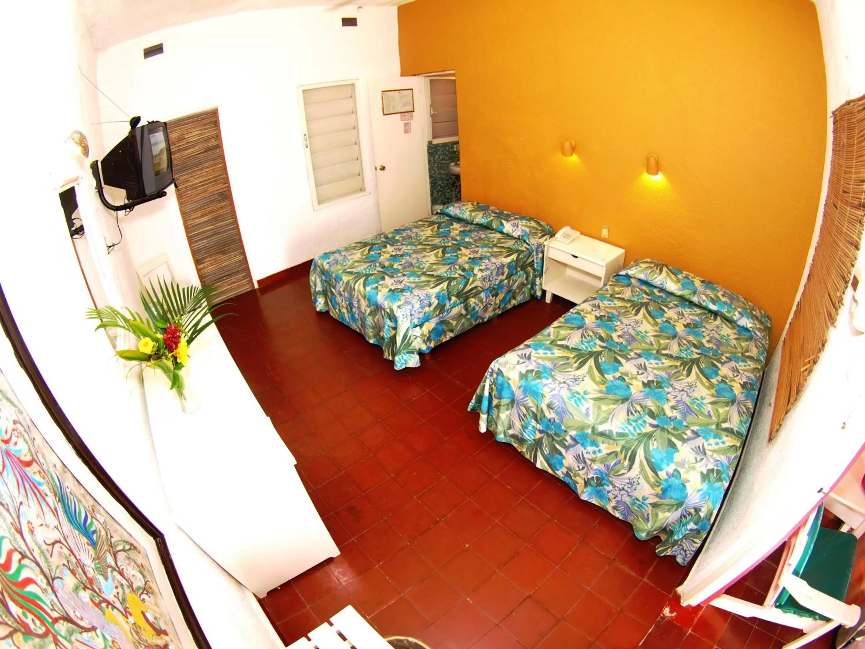 Bedroom, Bed in Hotel Flamingos