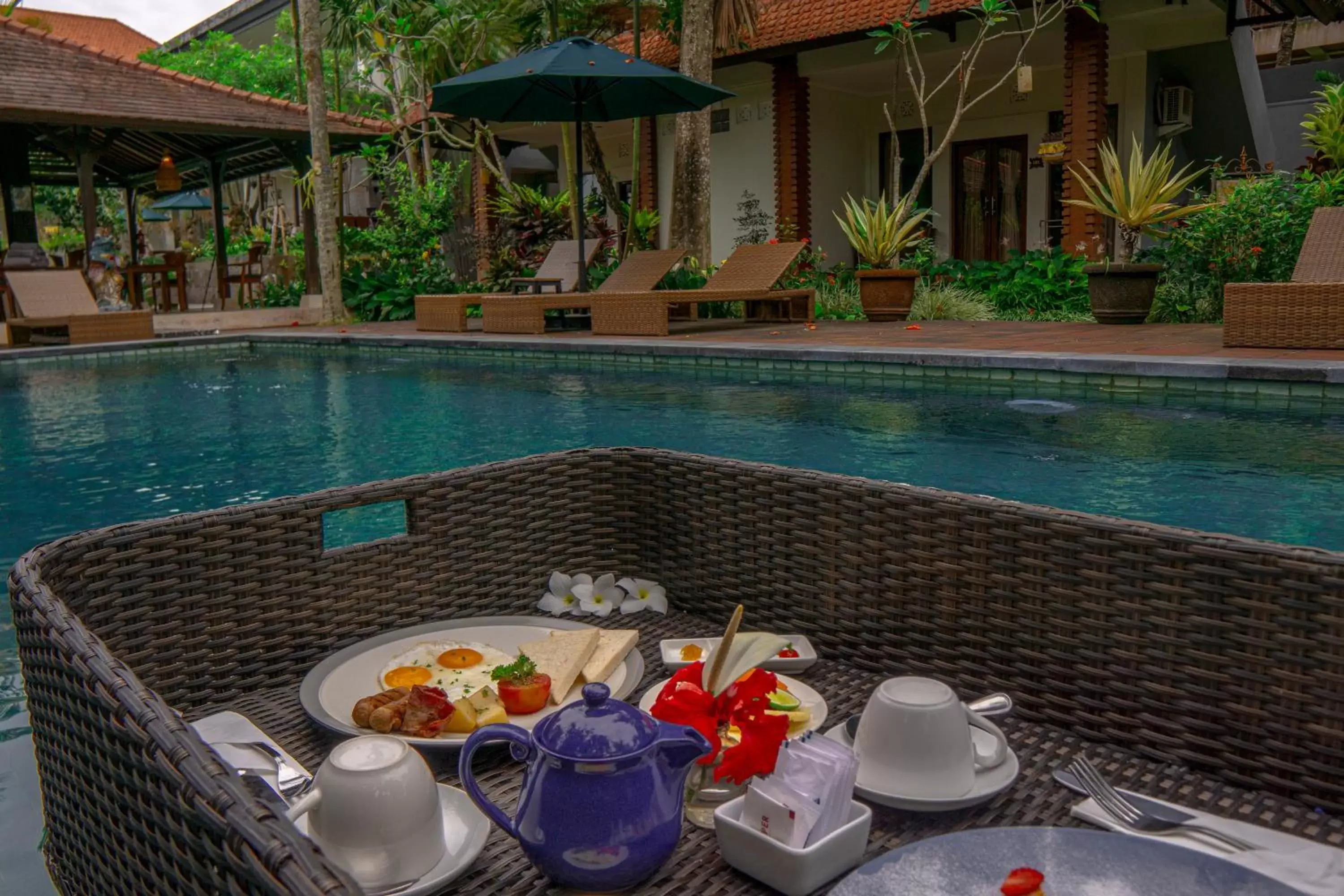 Asian breakfast, Swimming Pool in Artini Bisma Ubud Hotel