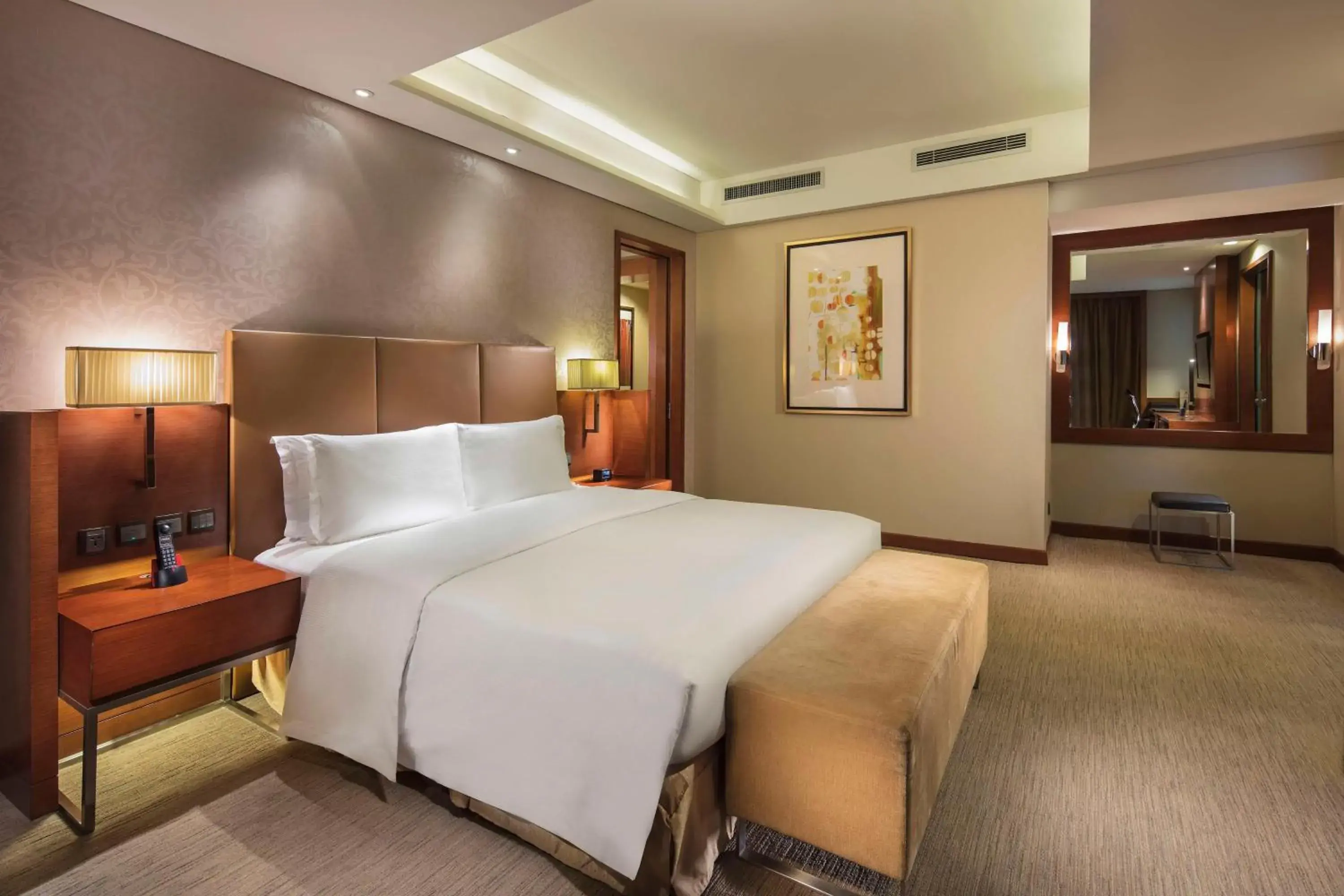 Bed in DoubleTree By Hilton Shenyang Hotel