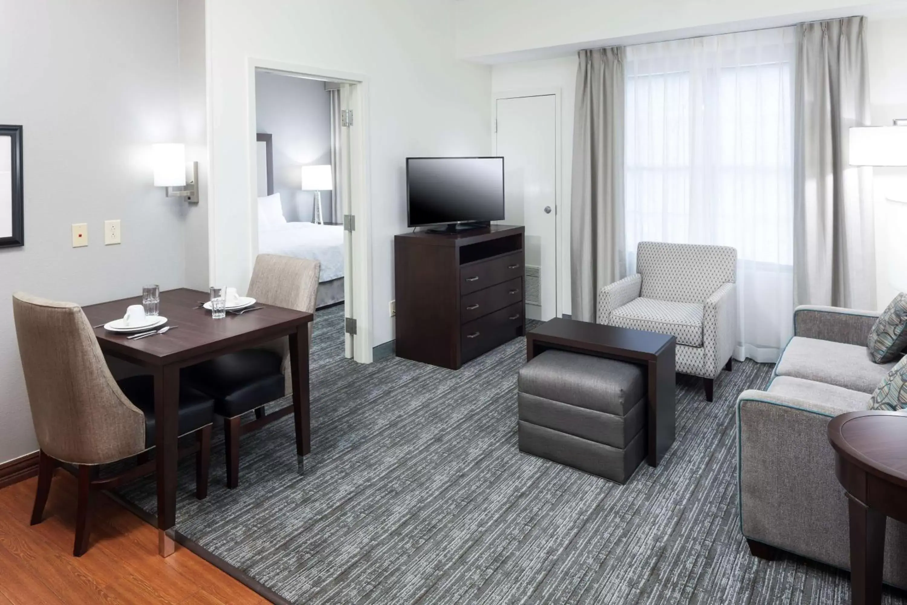 Living room, TV/Entertainment Center in Homewood Suites by Hilton Chattanooga - Hamilton Place
